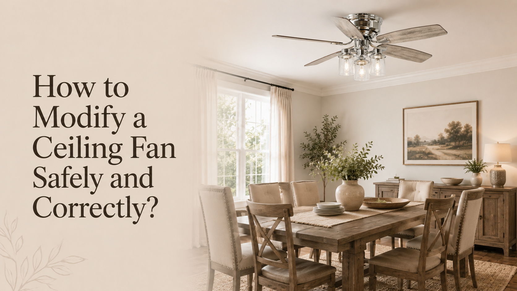 How to Modify a Ceiling Fan Safely and Correctly?