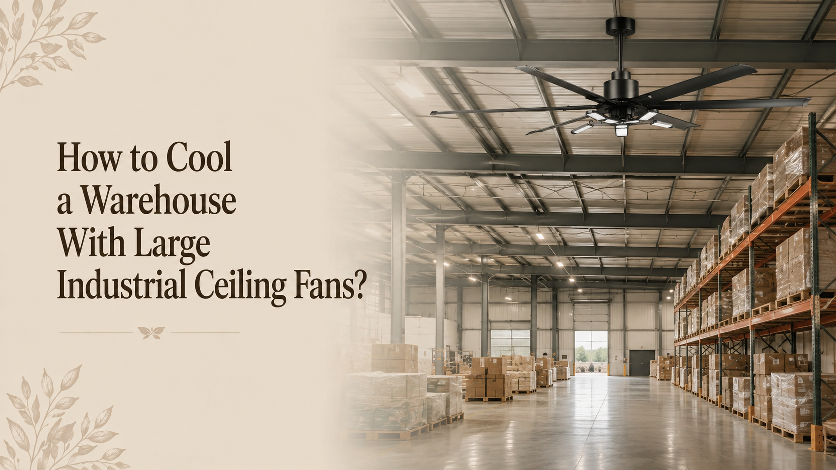 How to Cool a Warehouse With Large Industrial Ceiling Fans?