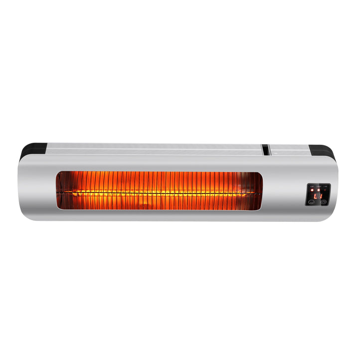 Electric Patio Heater LED Display 12H Timer Wall-mounted or Free-stand Using for Patio or Home Use
