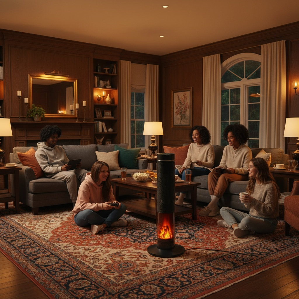 1500W Electric Space Heaters with Digital LED Display Remote Control