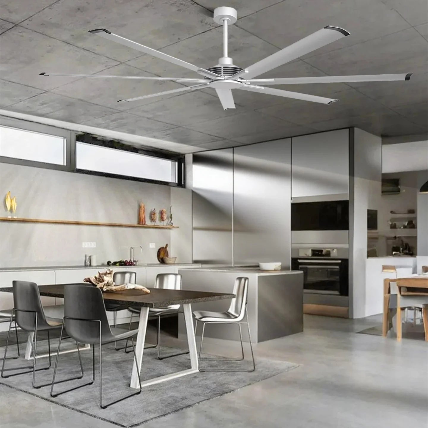 84 Inch 100 Inch Silent Storm Extra Large Ceiling Fan with Remote Control