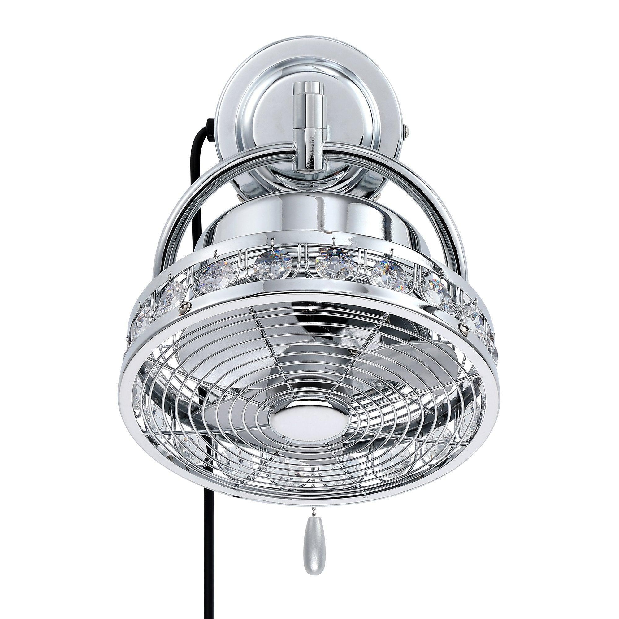 10" Modern Black Small Ceiling Fan with Pull Chain - ParrotUncle