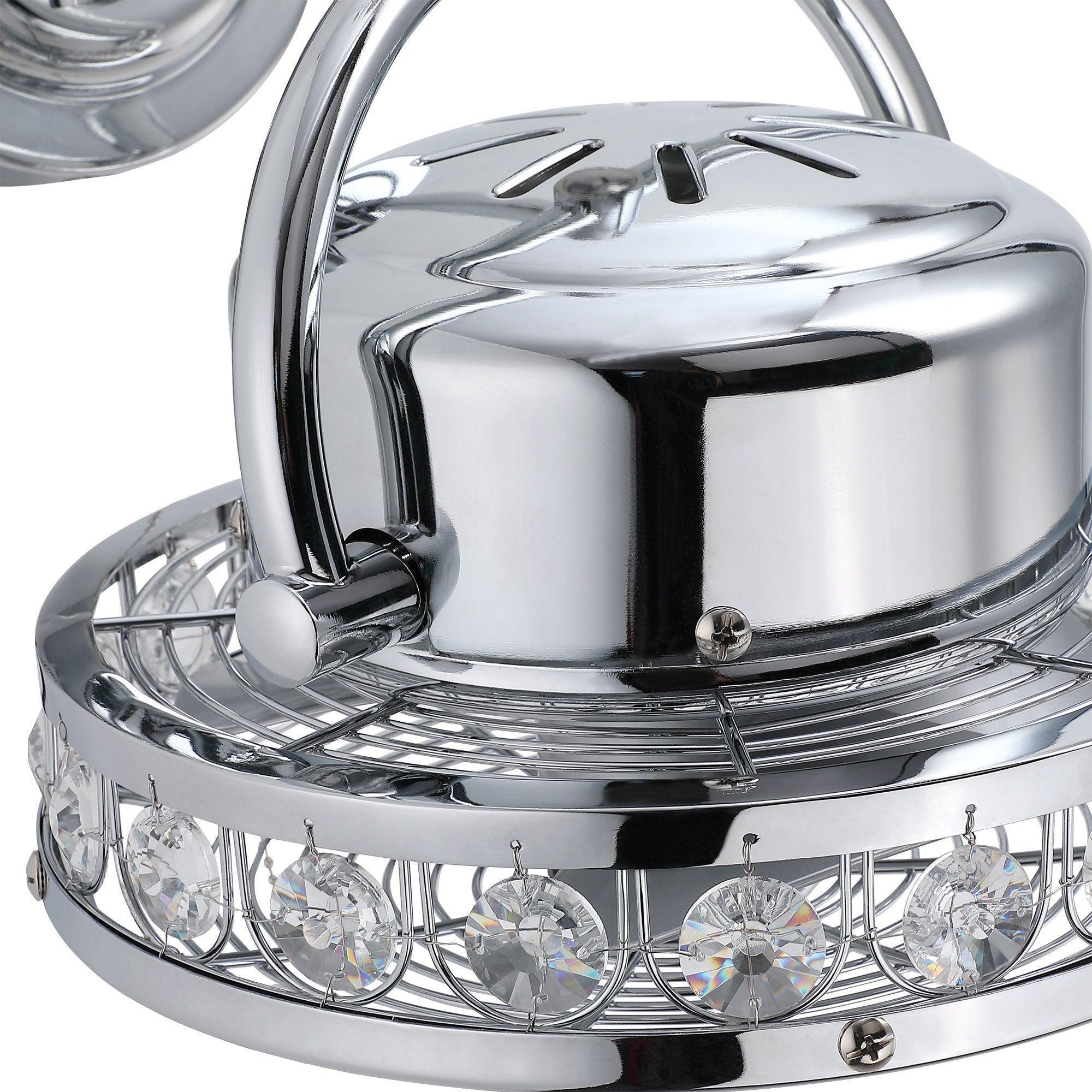 10" Modern Black Small Ceiling Fan with Pull Chain - ParrotUncle