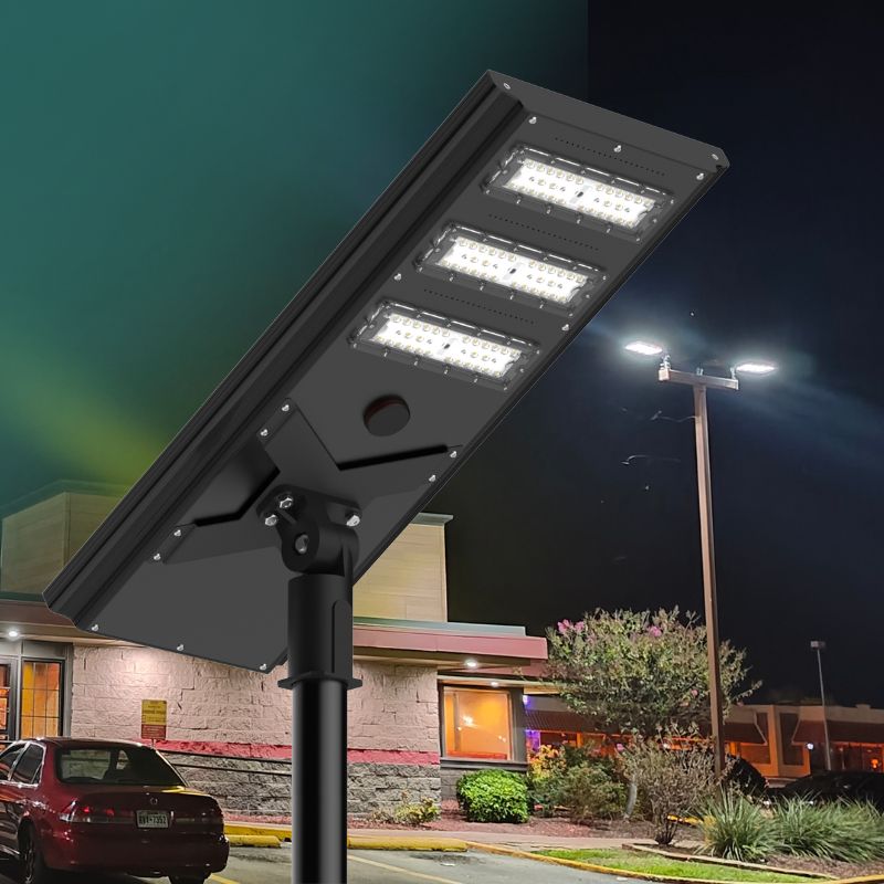 Commerical Solar Power LED Parking Lot Light - 2 Years Warranty