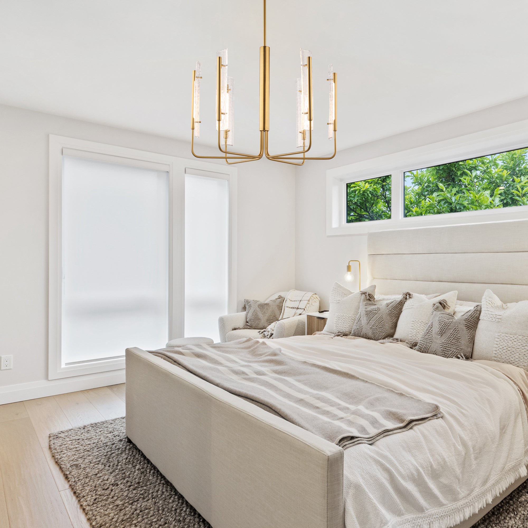 Perimost 34 Inch Faithe 6-Light Golden Luxury Chandelier