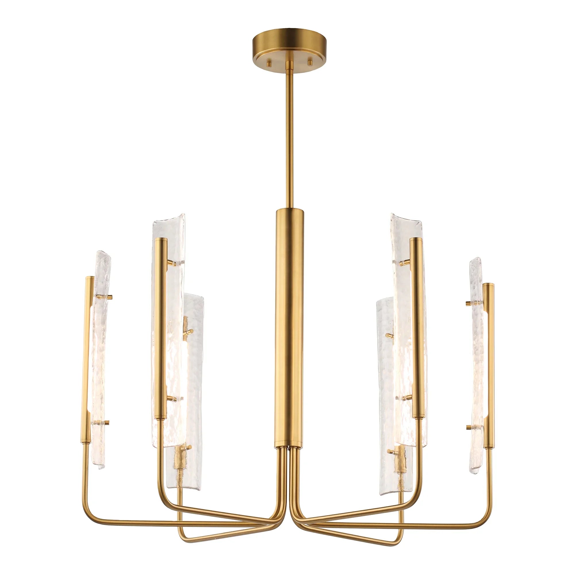 Perimost 34 Inch Faithe 6-Light Golden Luxury Chandelier