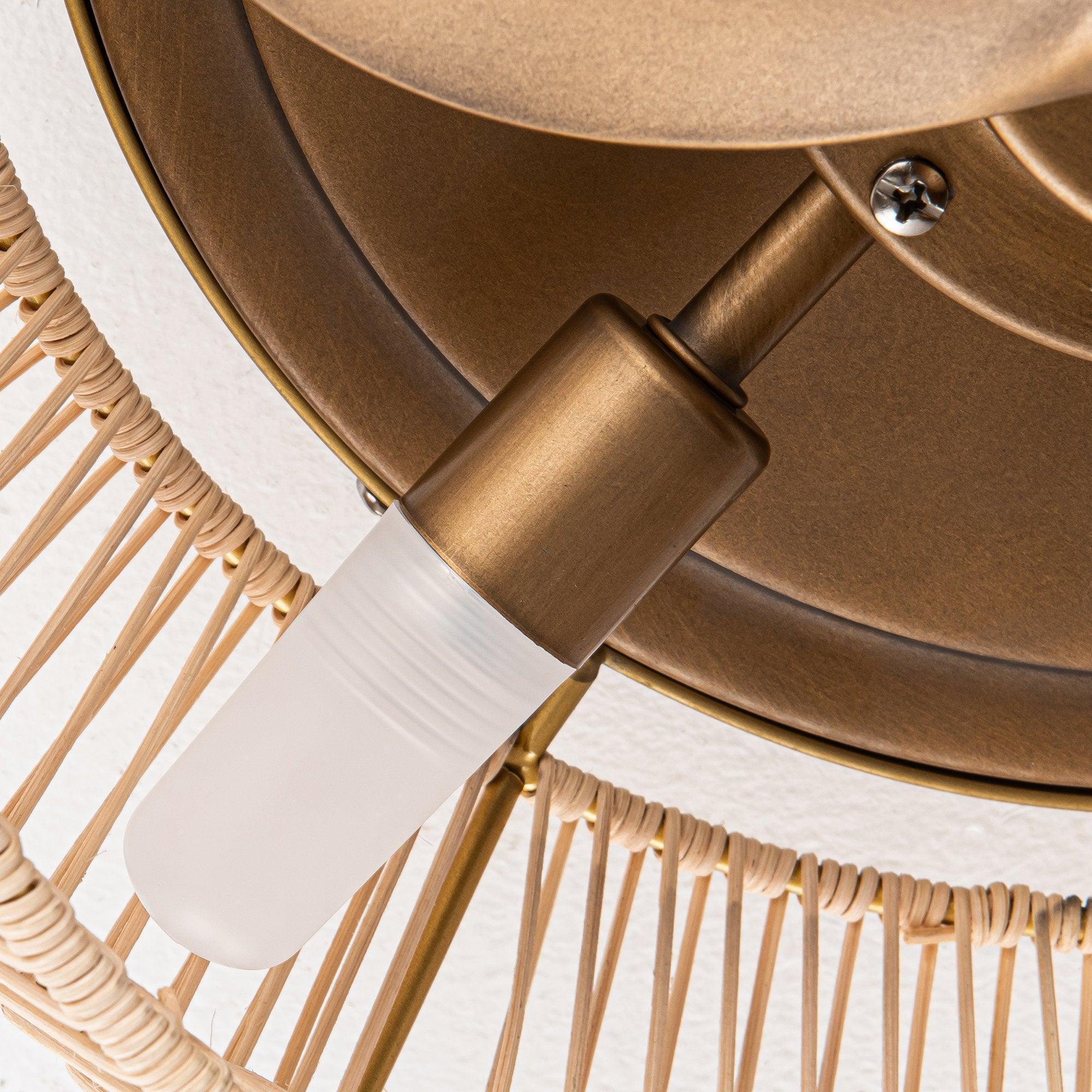 14" Farmhouse DC Motor Flush Mount Reversible Iron Ceiling Fan with LED Lighting and Remote Control - ParrotUncle