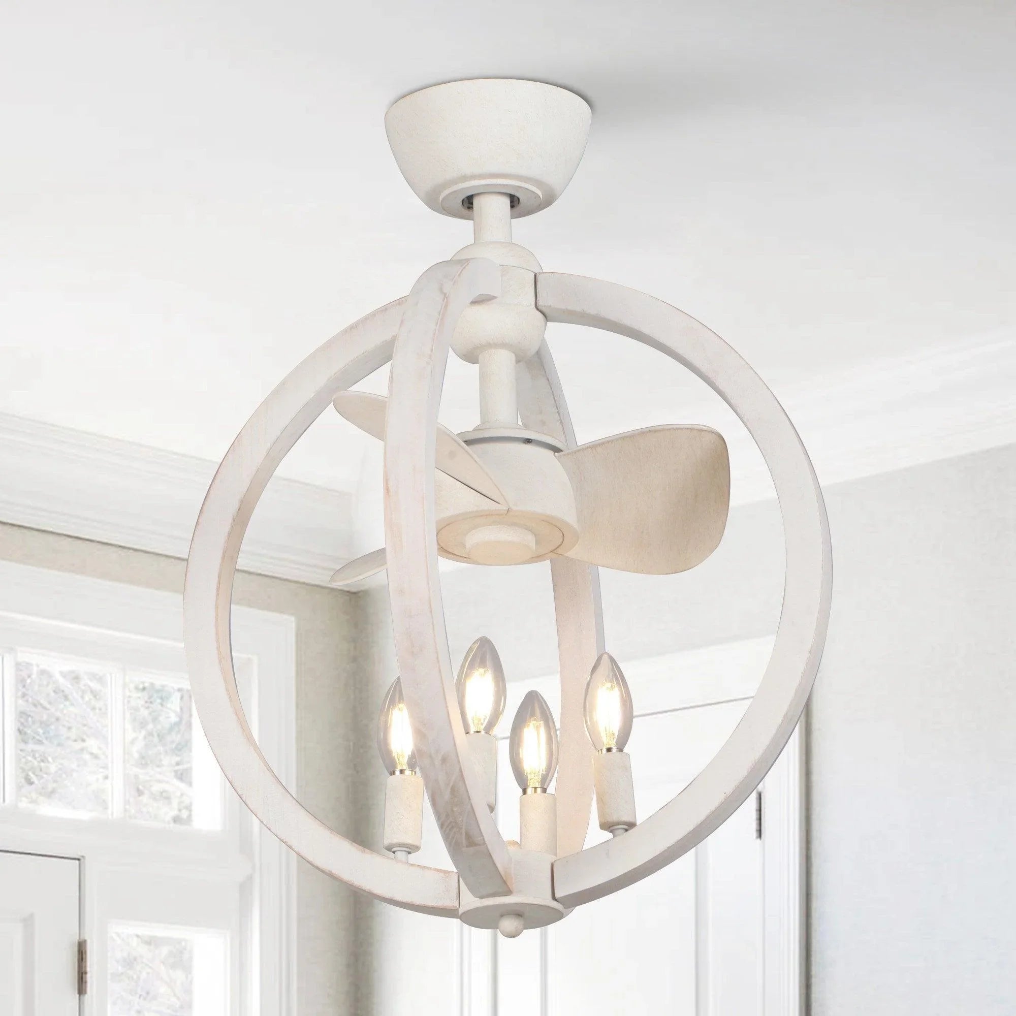 18" Cairns DC Motor Modern Downrod Mount Reversible Ceiling Fan with Lighting and Remote Control - ParrotUncle