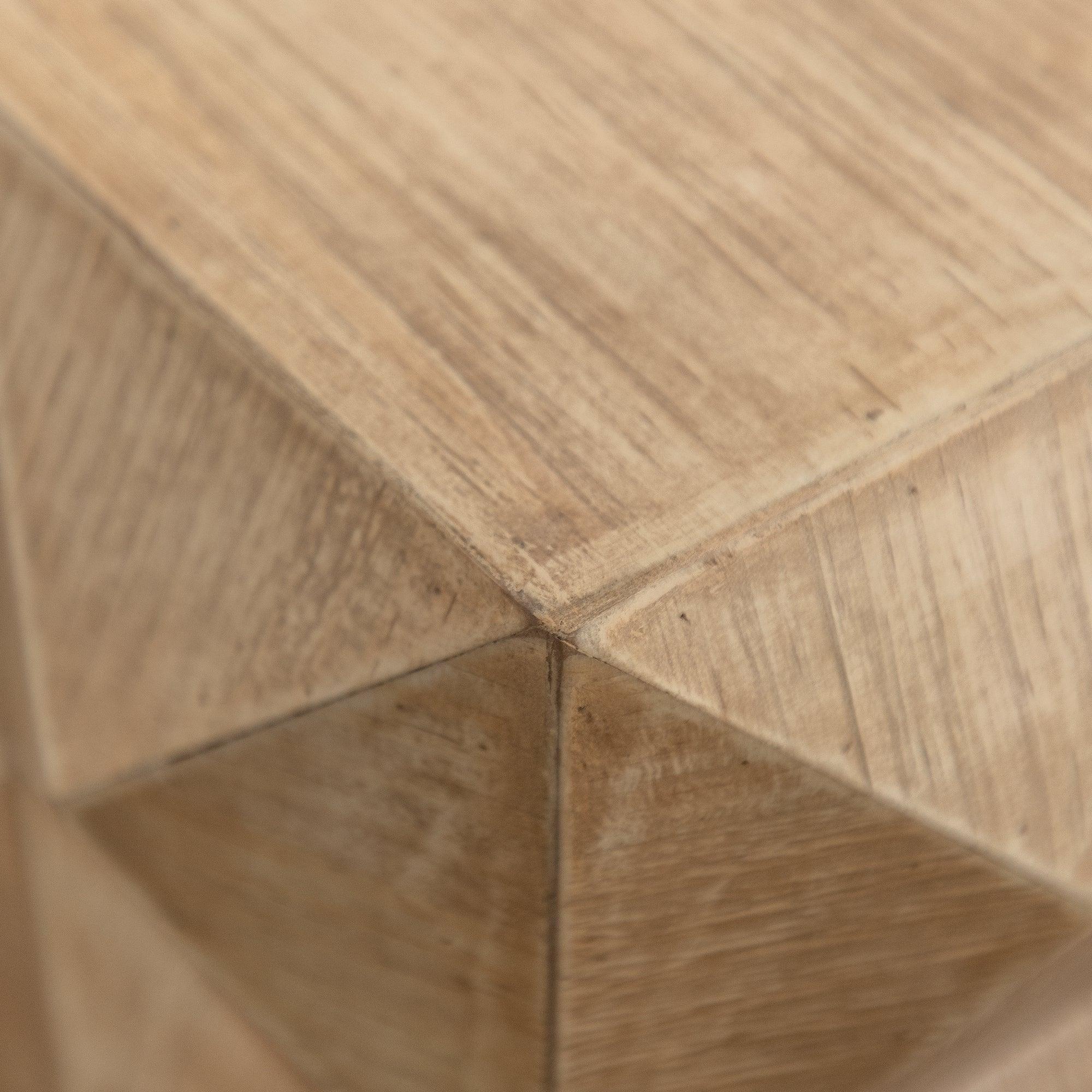 Mesa de centro retro de MDF con diseño tridimensional en relieve de 61 cm de altura