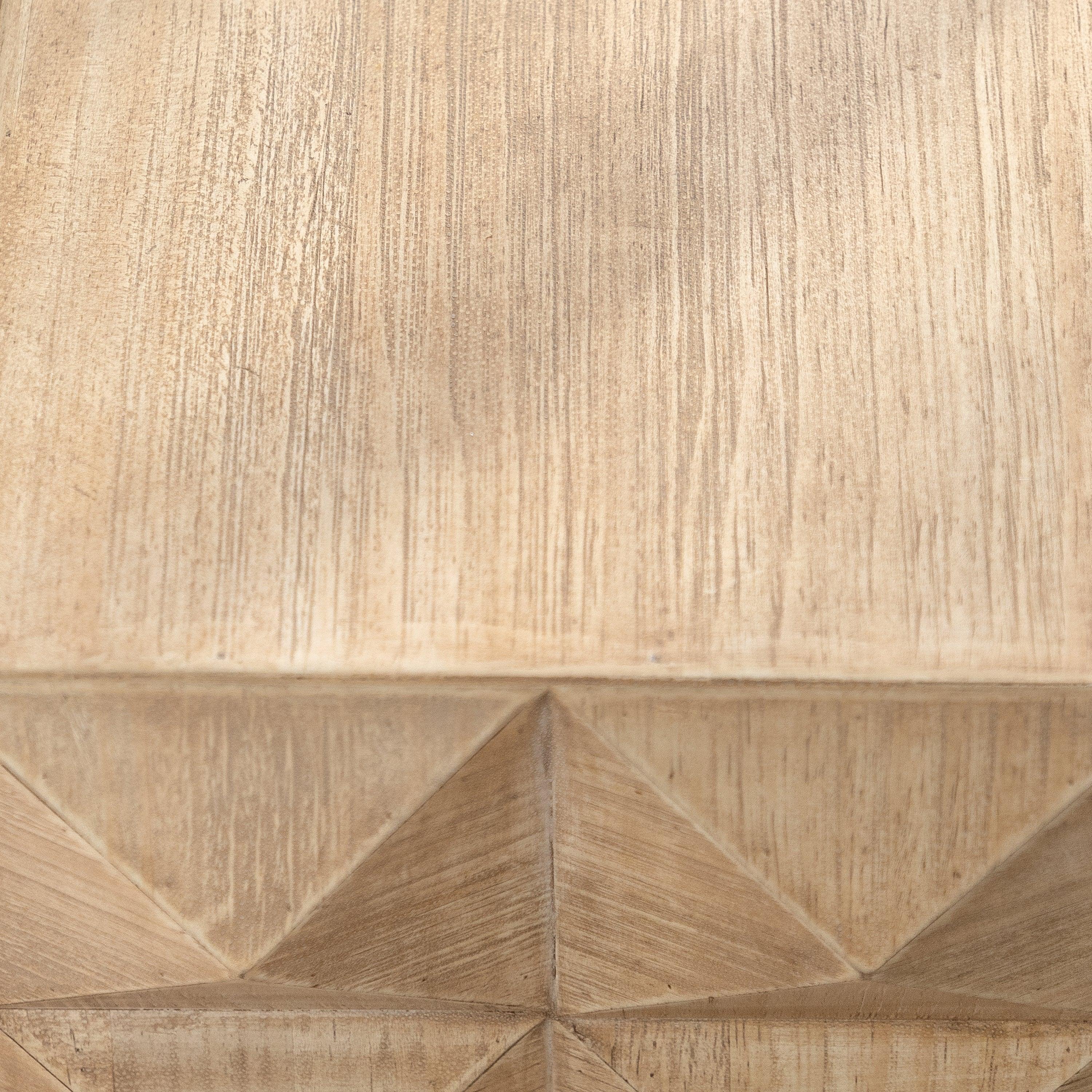 Mesa de centro retro de MDF con diseño tridimensional en relieve de 61 cm de altura