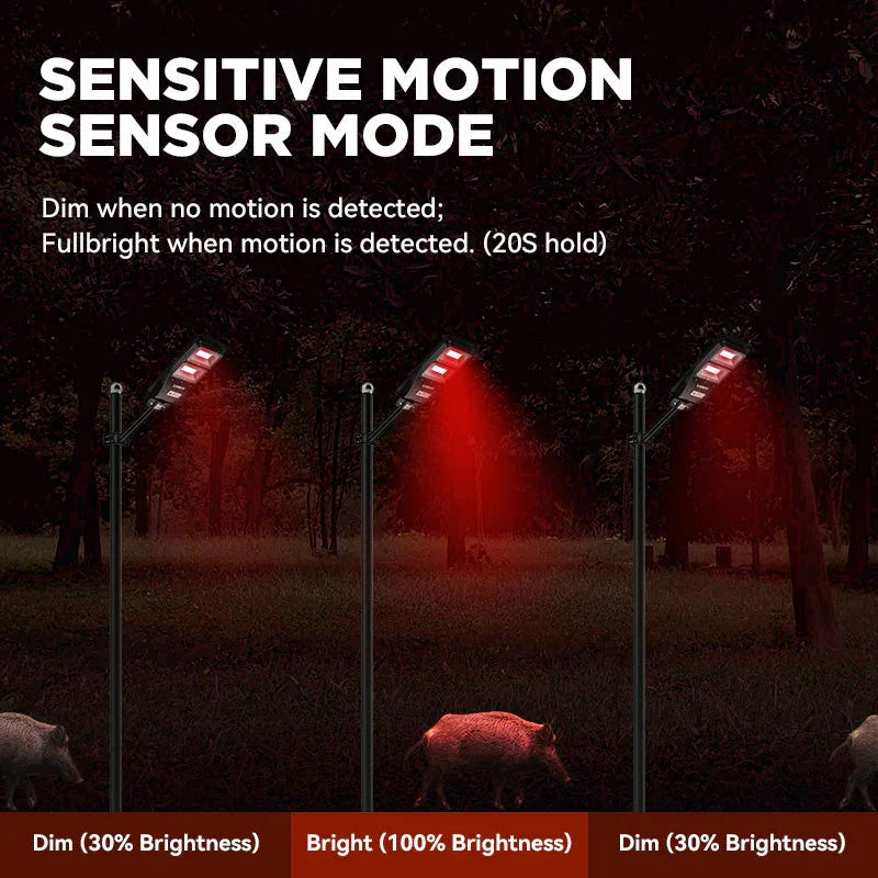Solar Red Light for Hunting Hogs Deers