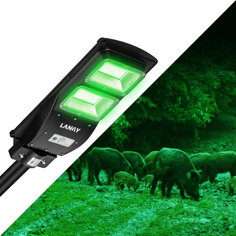 Solar Green Feeder Light for Hunting -12,000 lumens