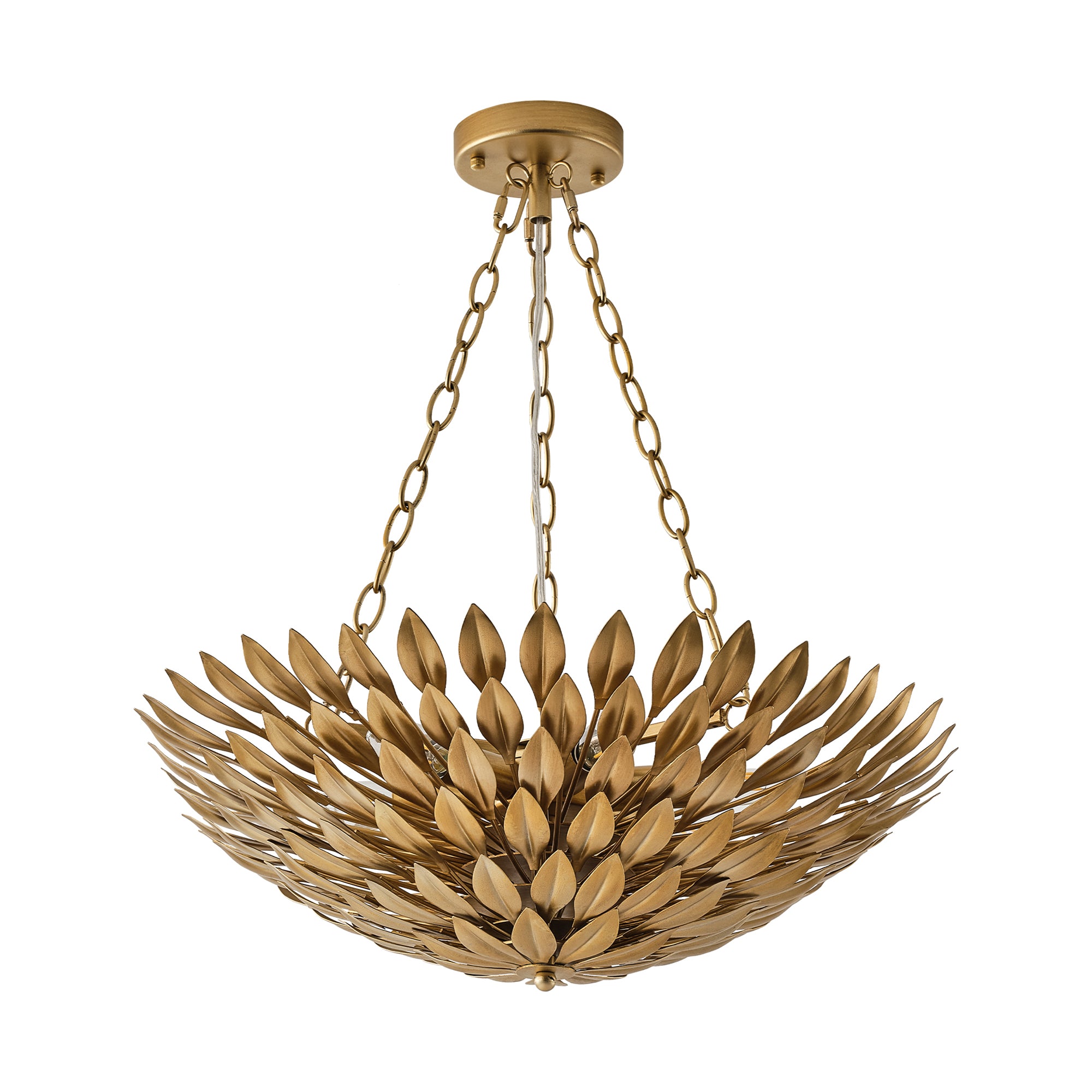 22 Inch Verna Farmhouse 6-Light Golden Chandelier