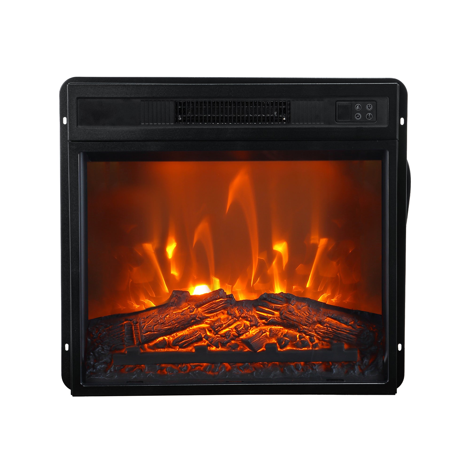Chimenea eléctrica moderna de 18" con inserto negro y control remoto