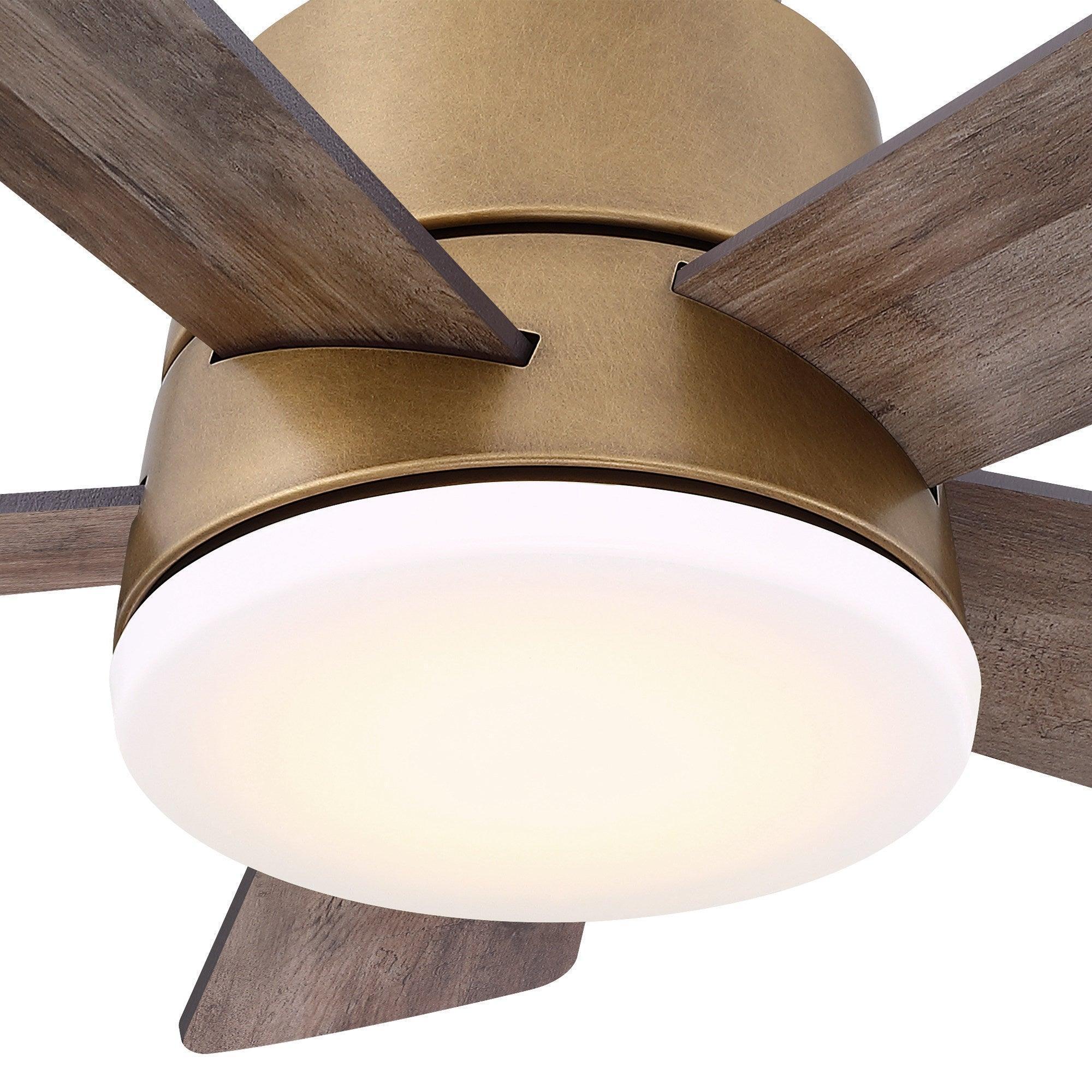 24" Industrial Flush Mount Reversible Iron Ceiling Fan with Lighting and Remote Control - ParrotUncle