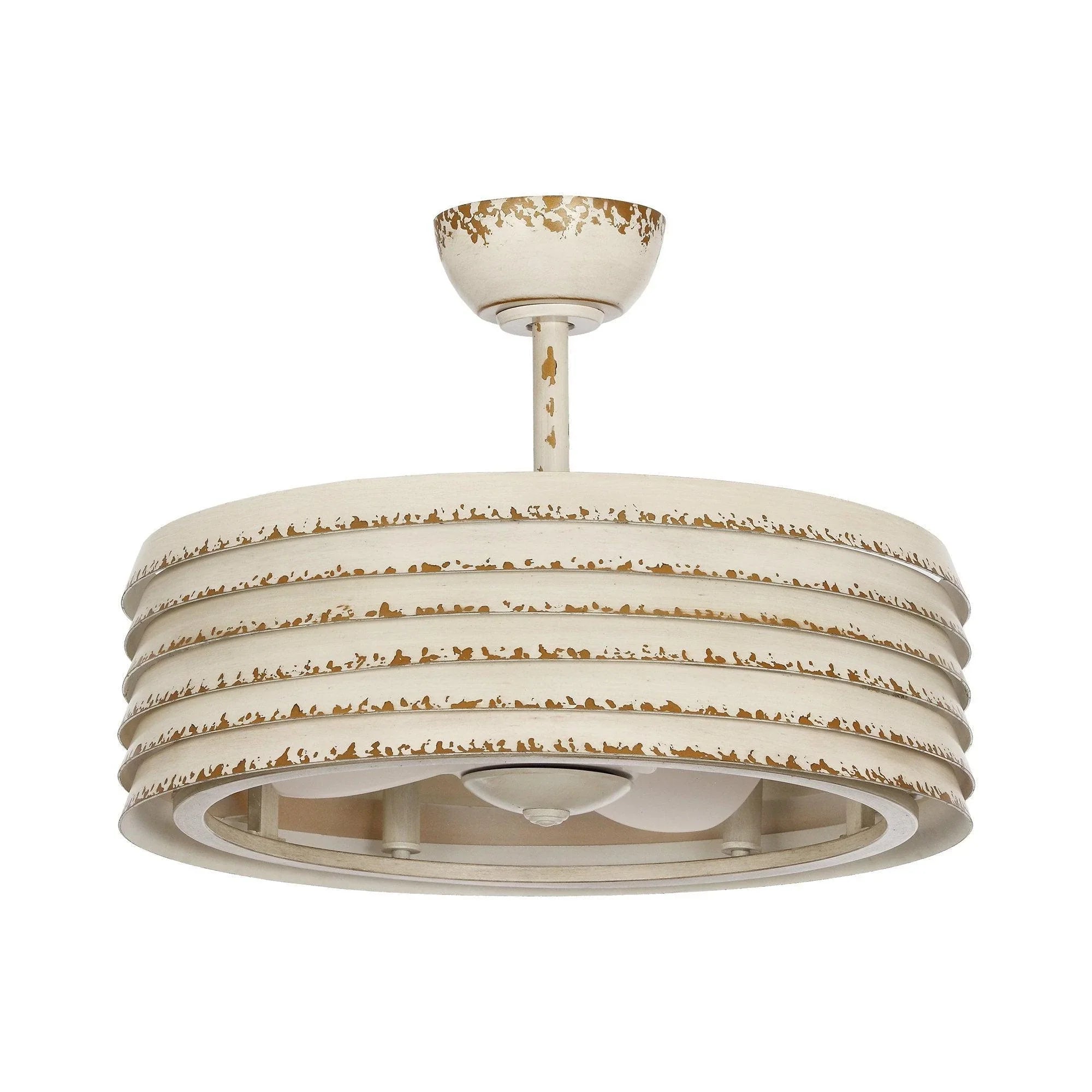 24" Kolkata Industrial Downrod Mount Reversible Ceiling Fan with Lighting and Remote Control - ParrotUncle