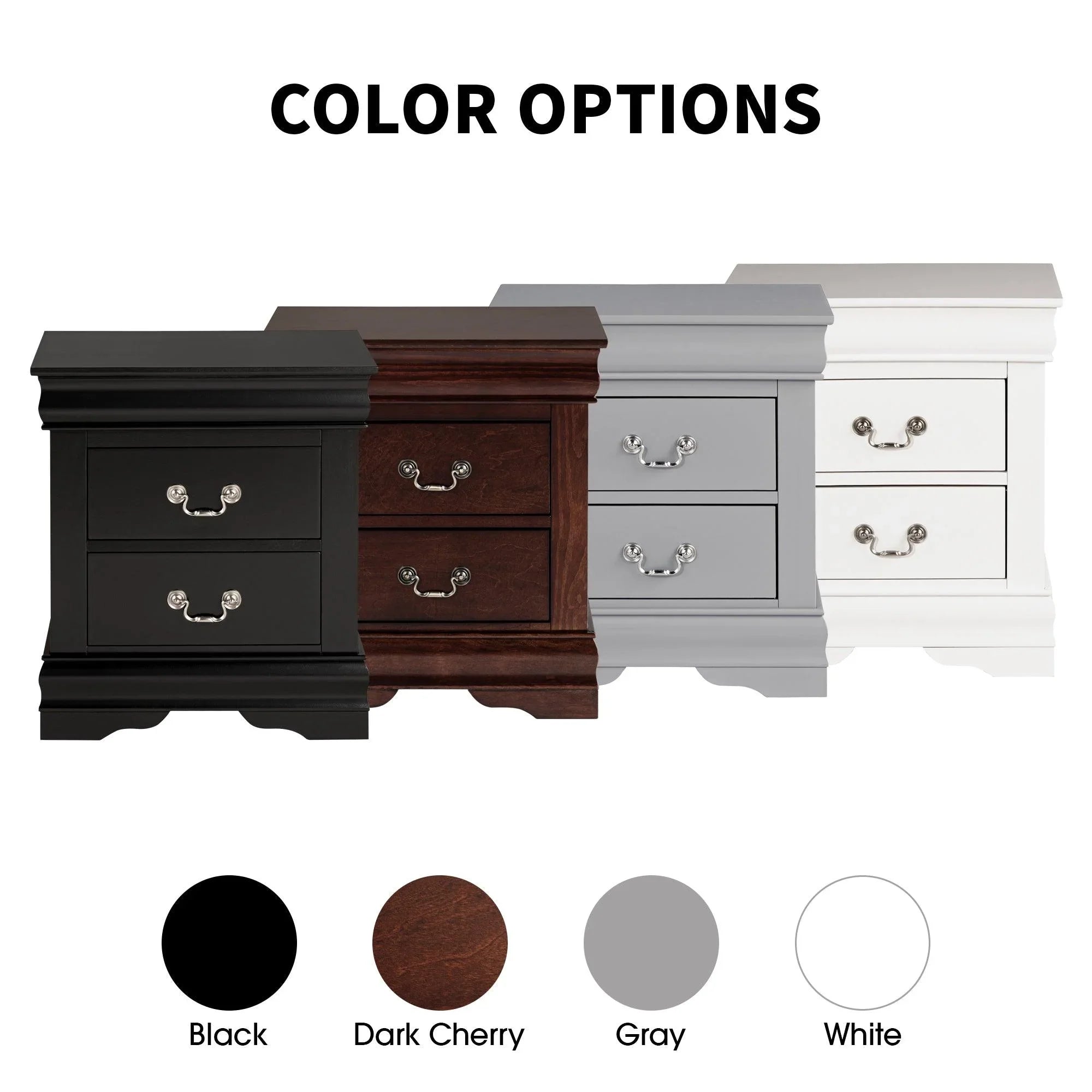 Mesita de noche Louis Philippe de Furniture of America