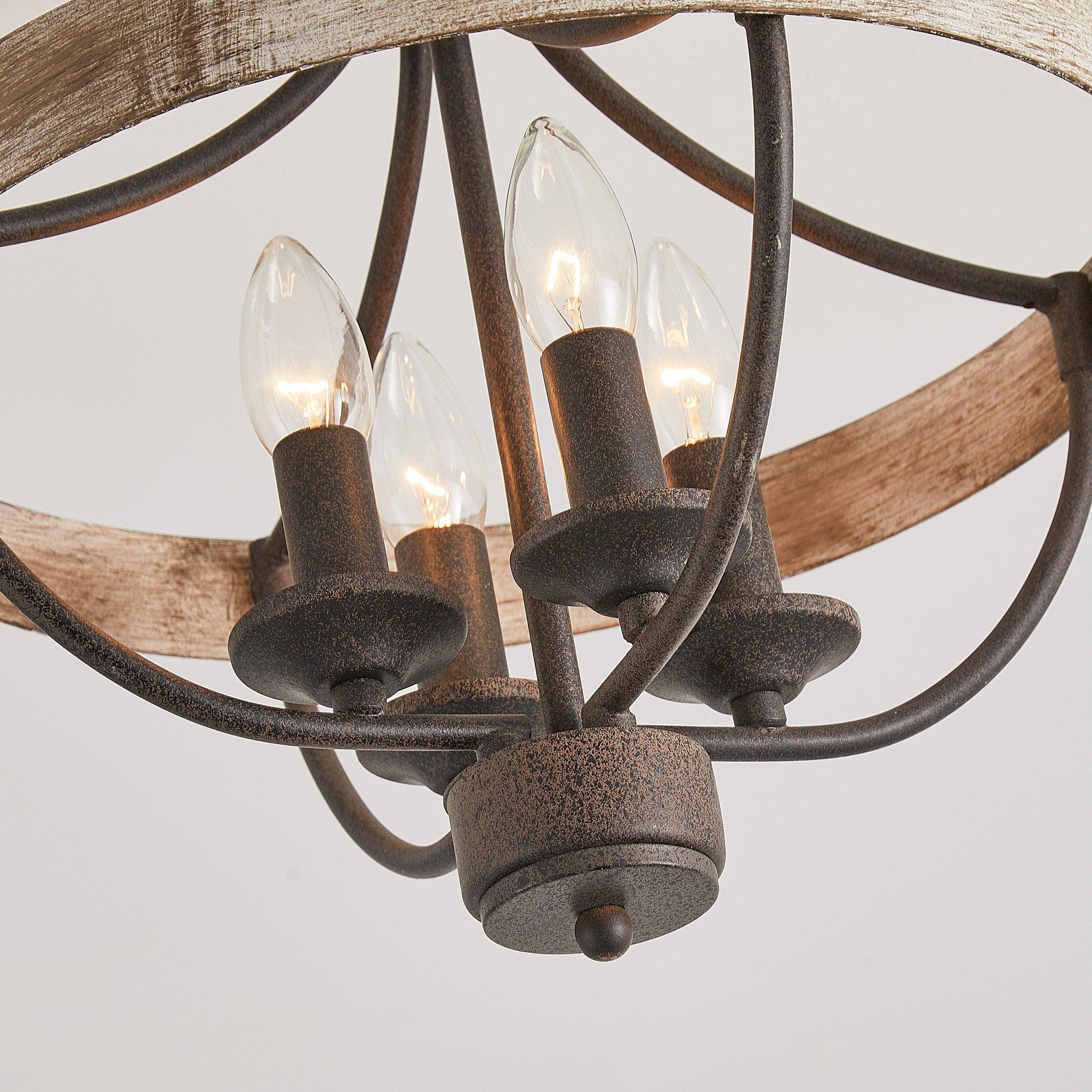 4-Light Industrial Ceiling Light - ParrotUncle