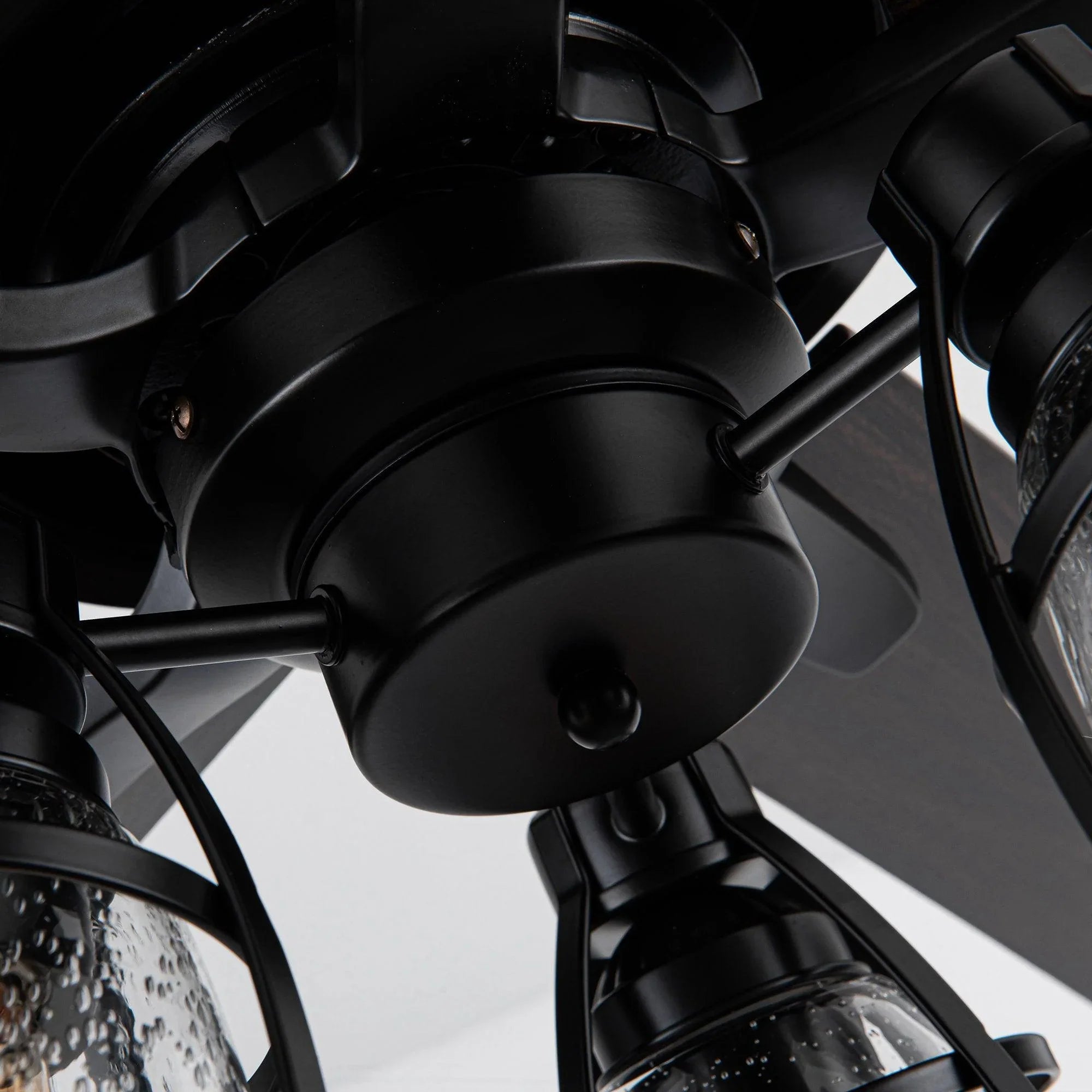 52" Kashmir Industrial Downrod Mount Reversible Ceiling Fan with Lighting and Remote Control - ParrotUncle