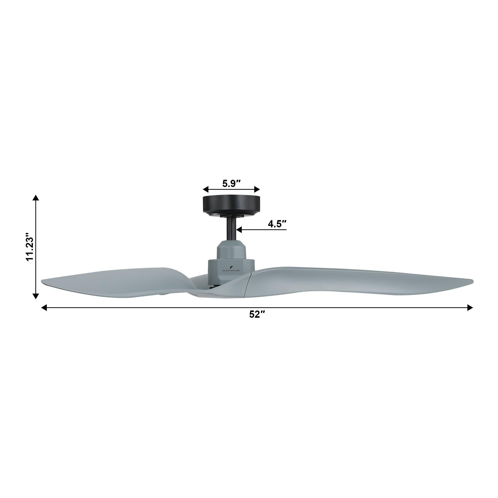 52" Punjab Industrial DC Motor Downrod Mount Reversible Ceiling Fan with Remote Control - ParrotUncle