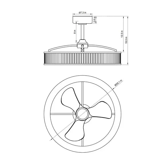 Perimost 29 Inch Lynn Golden Downrod Mount Luxury Fandelier with Remote Control