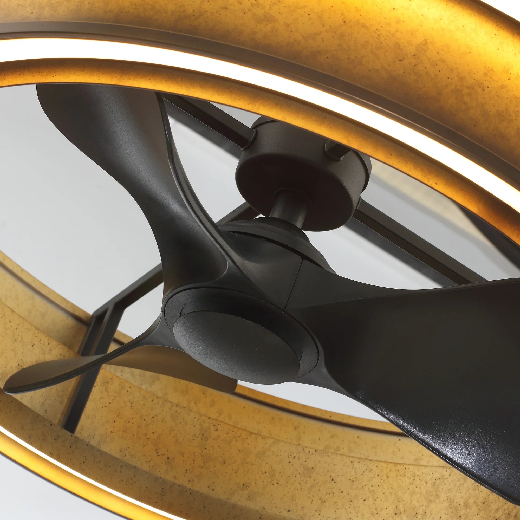 Perimost 32 Inch Eartha Antique Bronze Downrod Mount Luxury Fandelier with Light and Remote Control