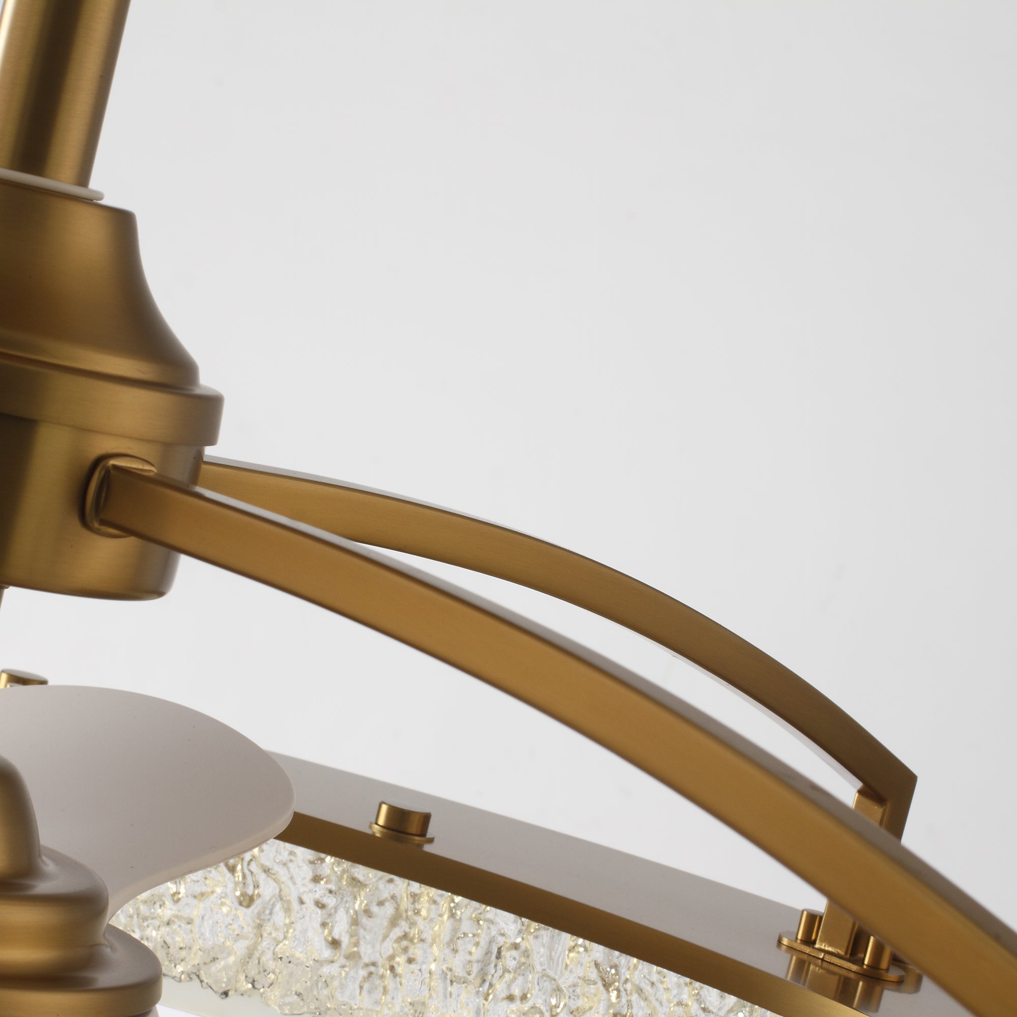 Perimost 32 Inch Electroplated Golden Downrod Mount Luxury Fandelier with Light and Remote Control