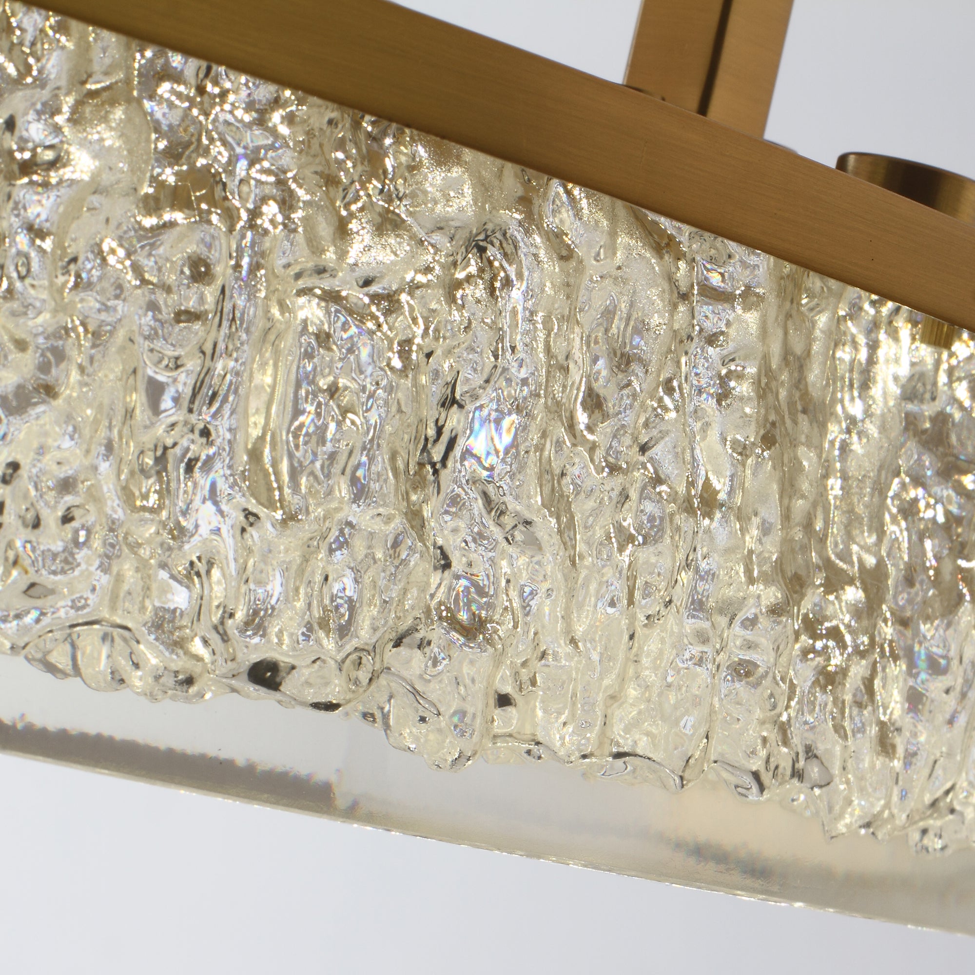 Perimost 32 Inch Electroplated Golden Downrod Mount Luxury Fandelier with Light and Remote Control