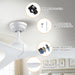 56" Modern DC Motor Downrod Mount Reversible Ceiling Fan with Remote Control - ParrotUncle