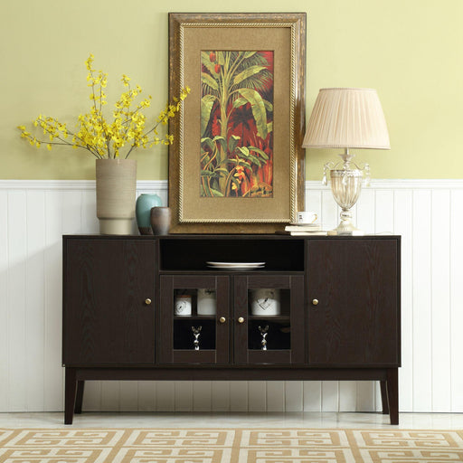 59" Wide 4-Door Buffet Cabinet TV Console Table - ParrotUncle