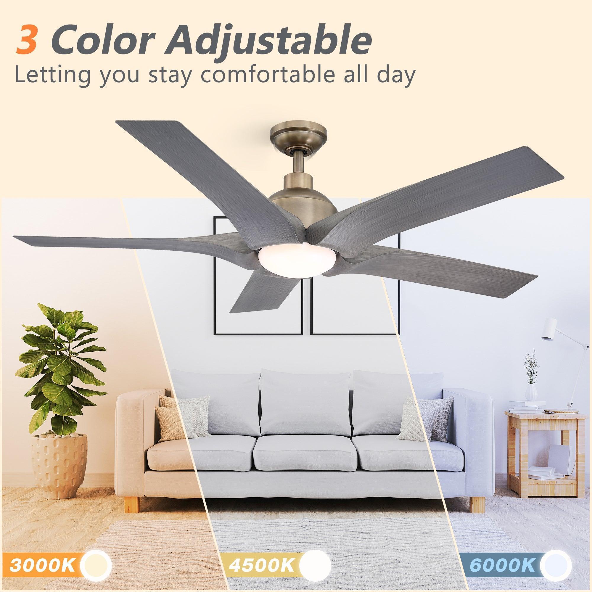 56" Genoa Farmhouse DC Motor Downrod Mount Reversible Ceiling Fan with Lighting and Remote Control