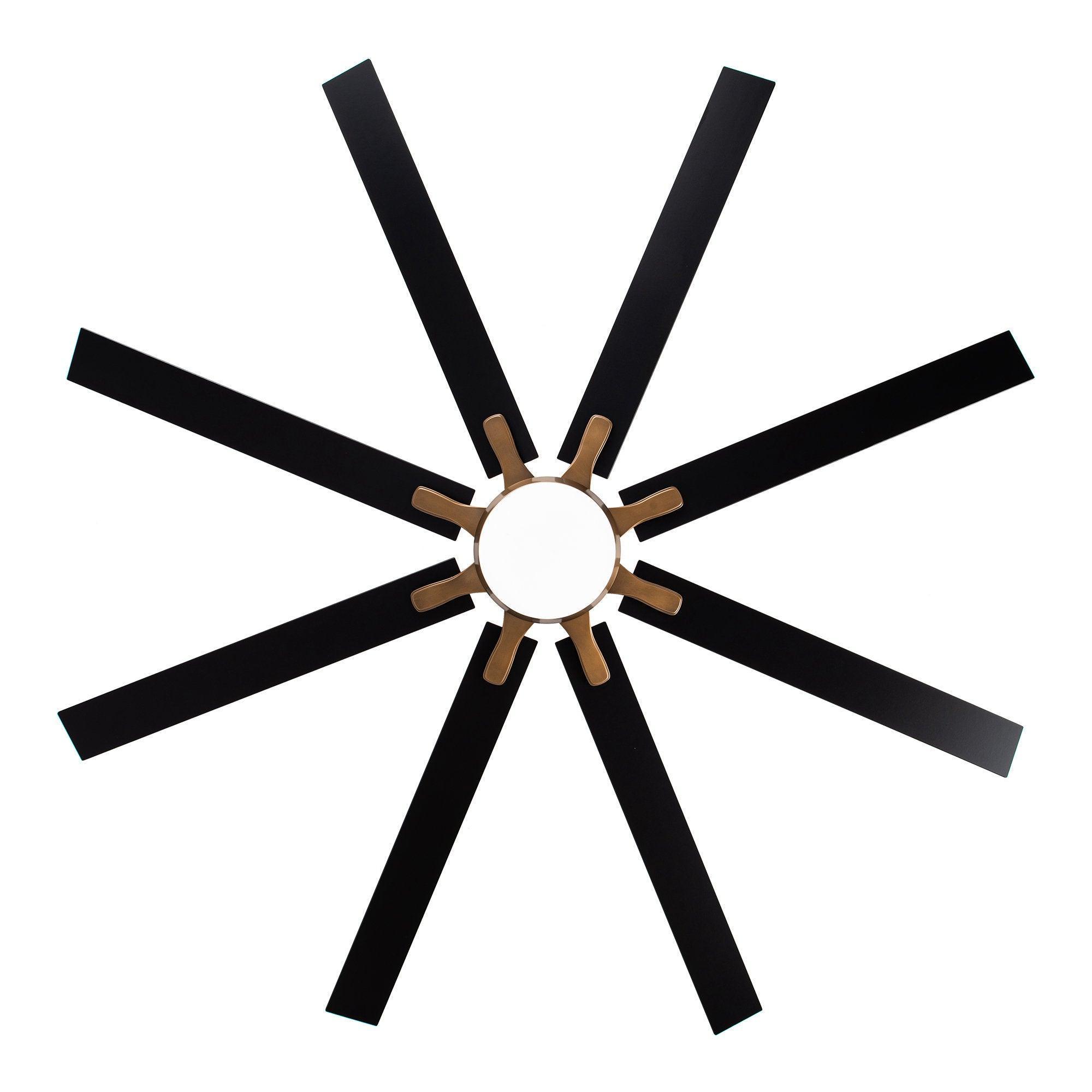 65" Balachandran Industrial Downrod Mount Ceiling Fan with LED Lighting and Remote Control - ParrotUncle