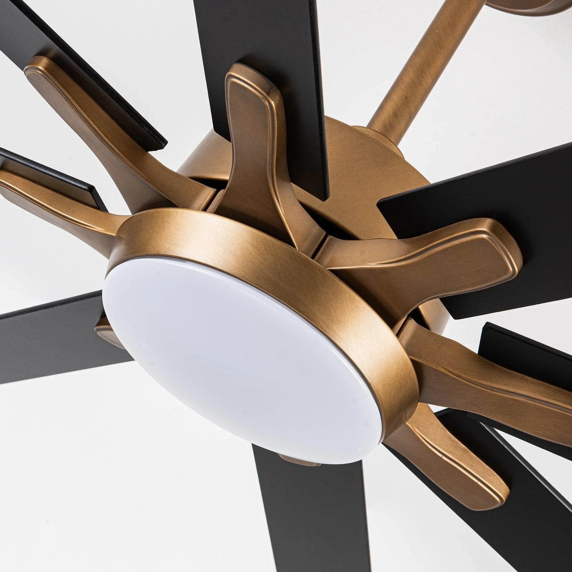 65" Balachandran Industrial Downrod Mount Ceiling Fan with LED Lighting and Remote Control - ParrotUncle