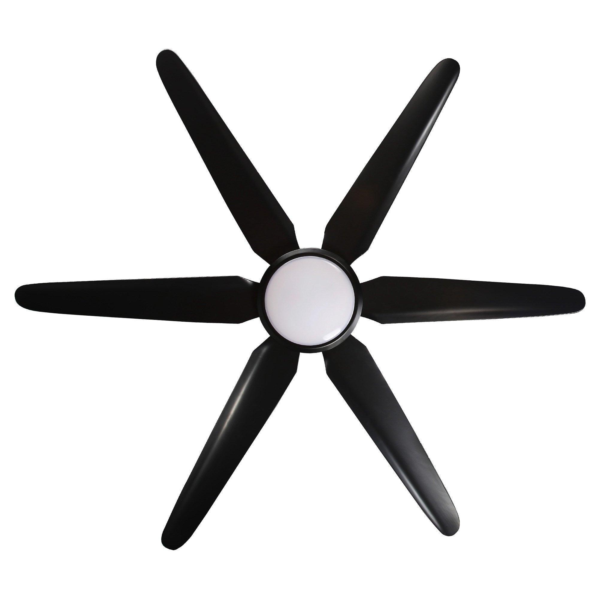 65" Industrial DC Motor Downrod Mount Ceiling Fan with Lighting and Remote Control - ParrotUncle