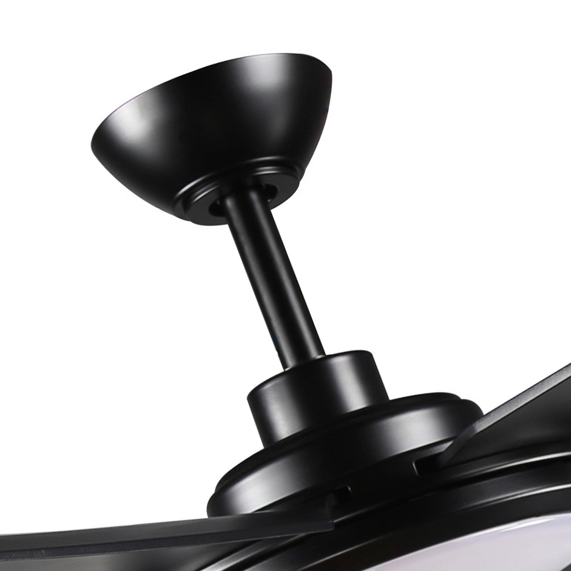 65" Industrial DC Motor Downrod Mount Ceiling Fan with Lighting and Remote Control - ParrotUncle