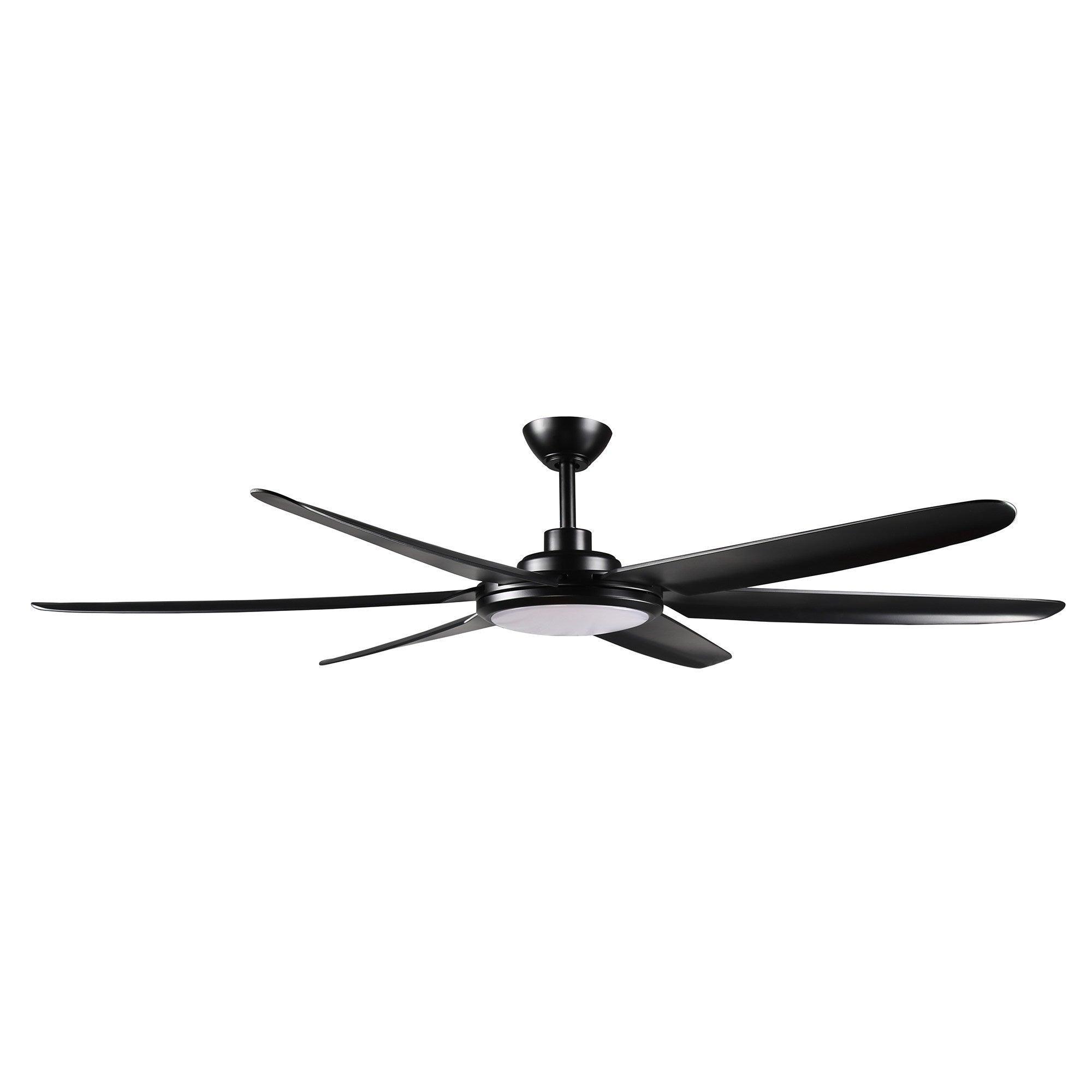 65" Industrial DC Motor Downrod Mount Ceiling Fan with Lighting and Remote Control - ParrotUncle