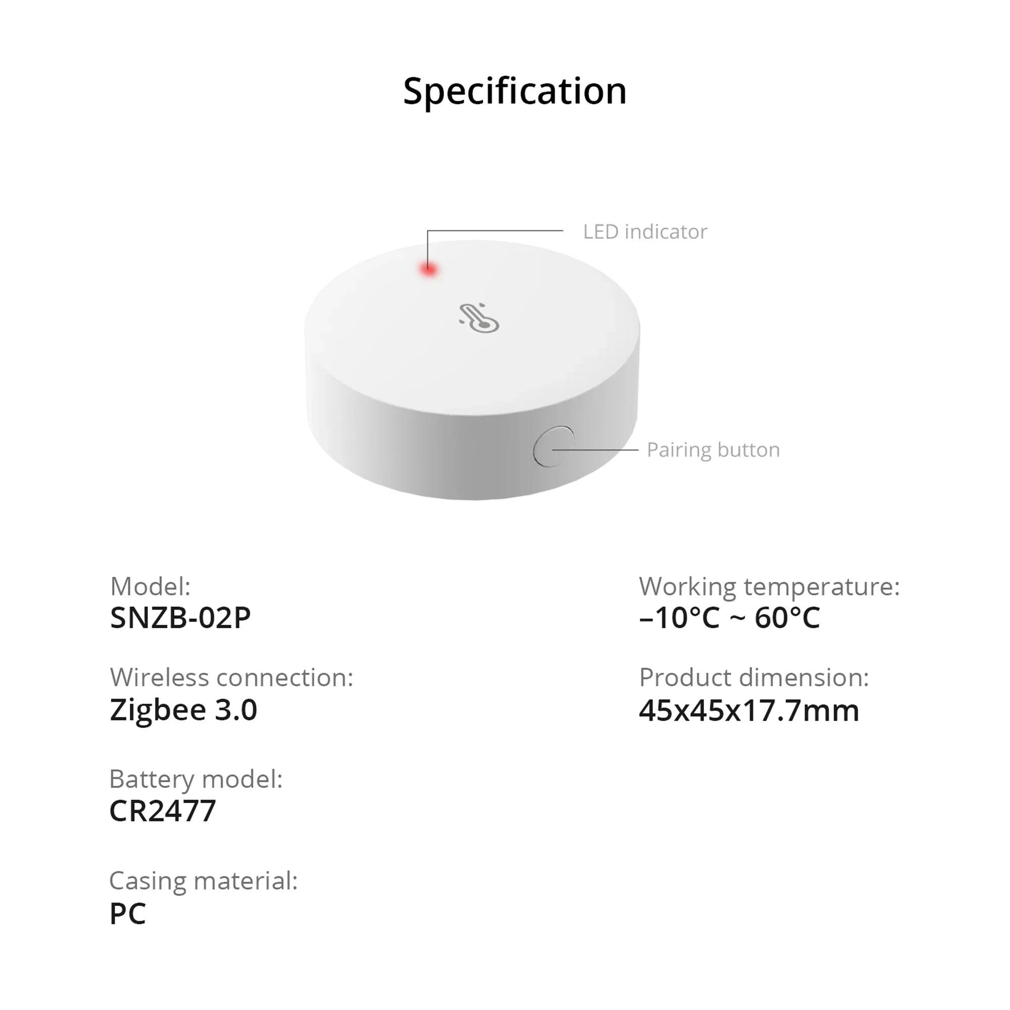 Zigbee High-Accurate Temperature and Humidity Sensor