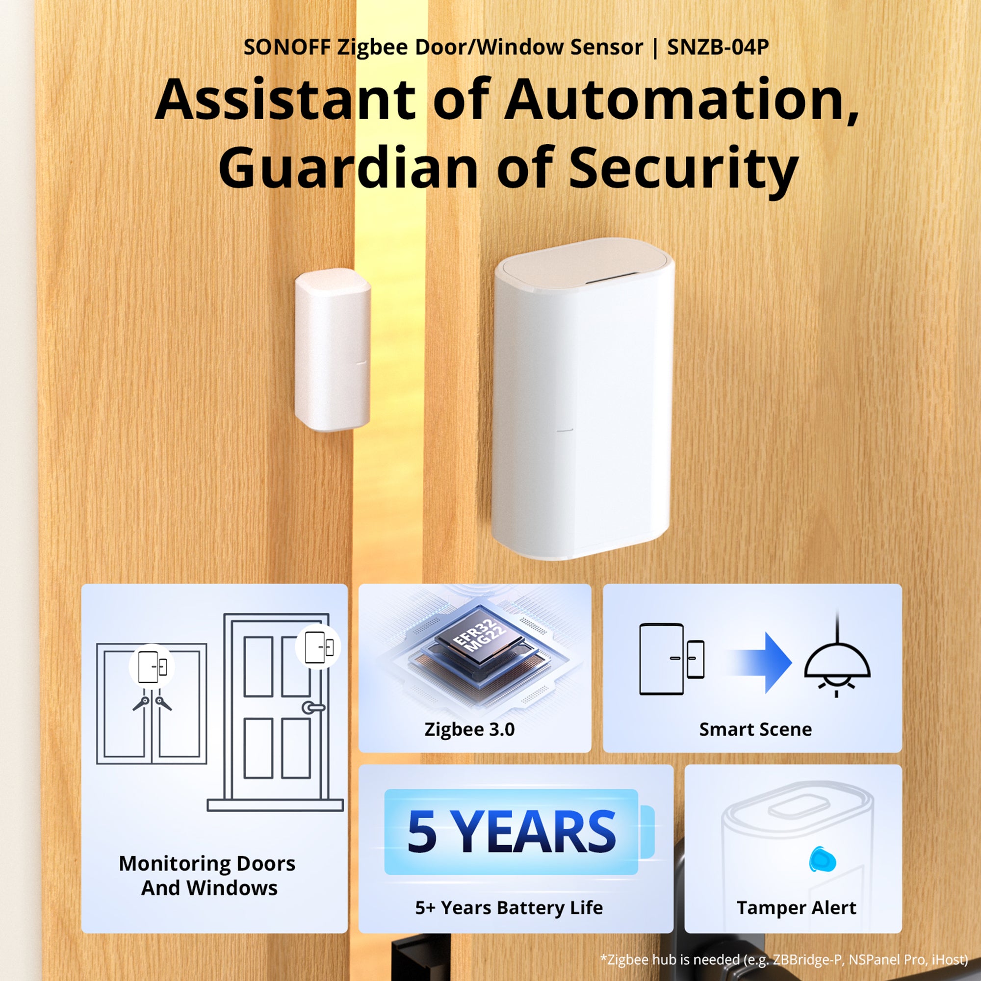 Zigbee Door Window Home Security Alarm Sensor