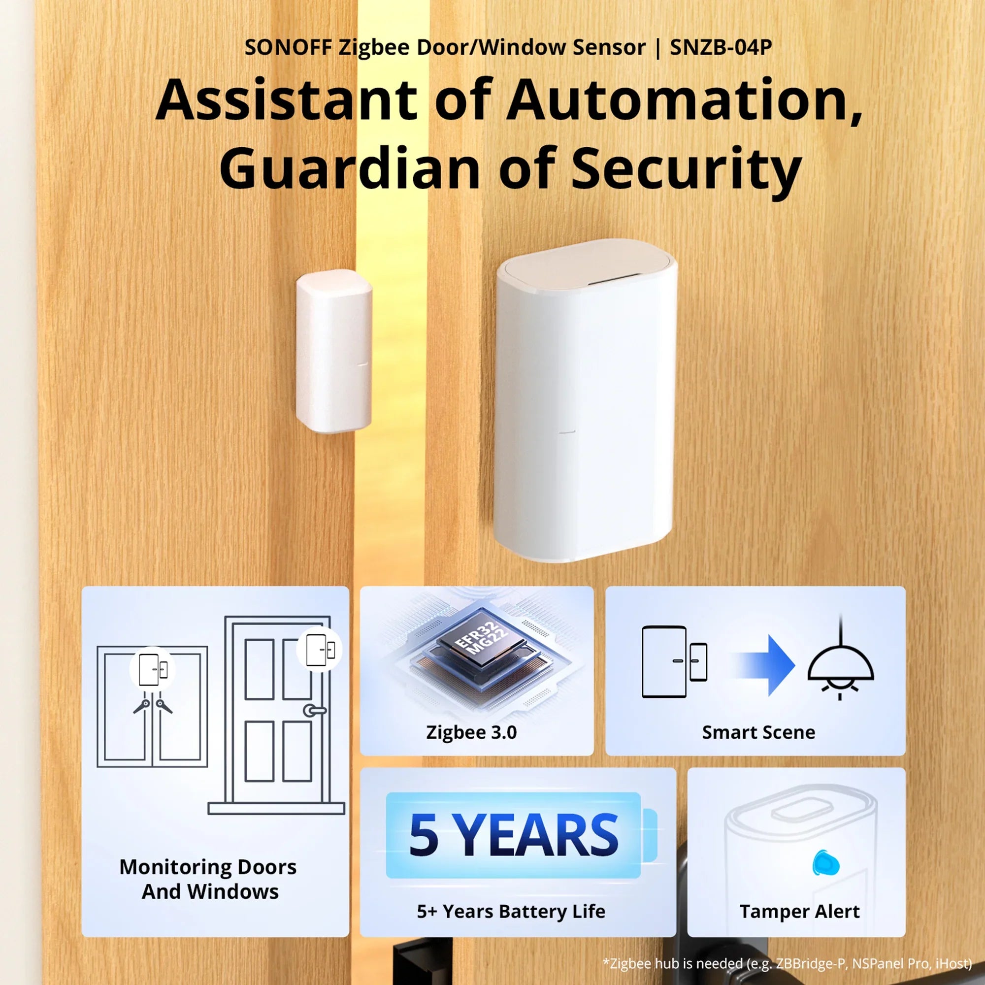 Zigbee Door Window Home Security Alarm Sensor