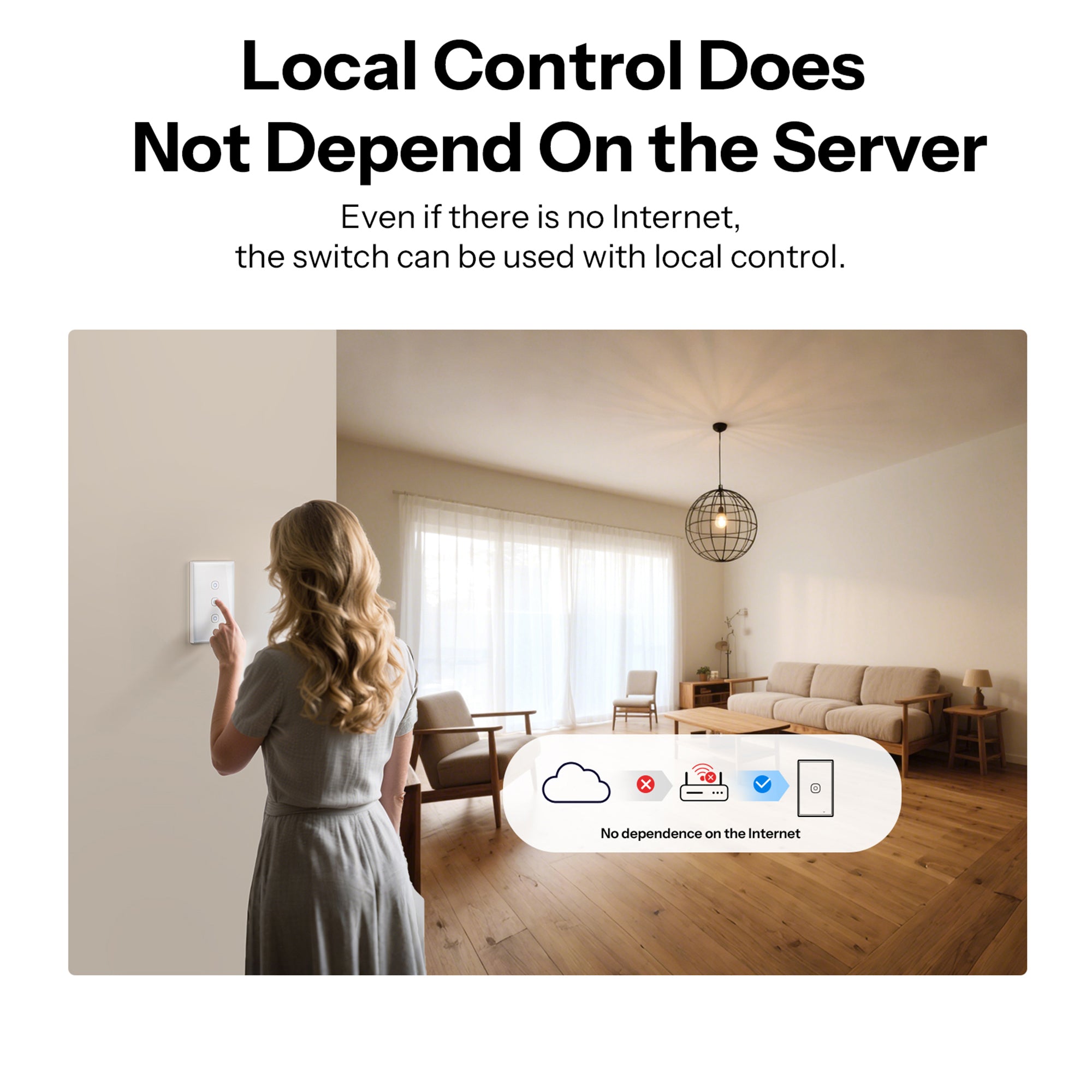 TX Gen2 Smart Touch Wall Switch 1-3 Channel 120-Type Panel