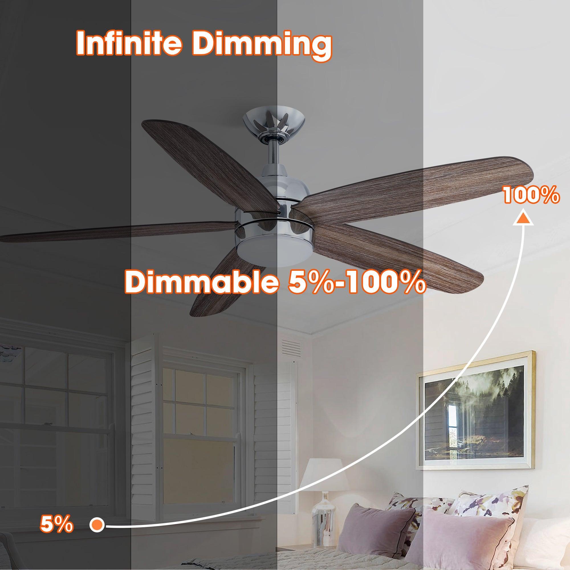 52" Dicken Farmhouse Downrod Mount Reversible Ceiling Fan with Lighting and Remote Control