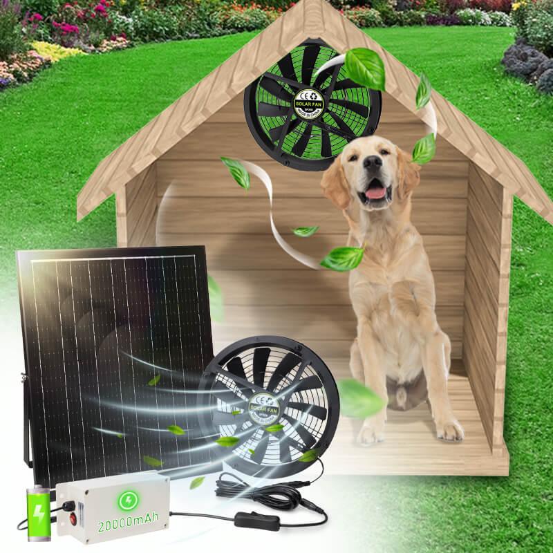 10" Solar Exhaust Intake Fan with Battery&42W Solar Panel