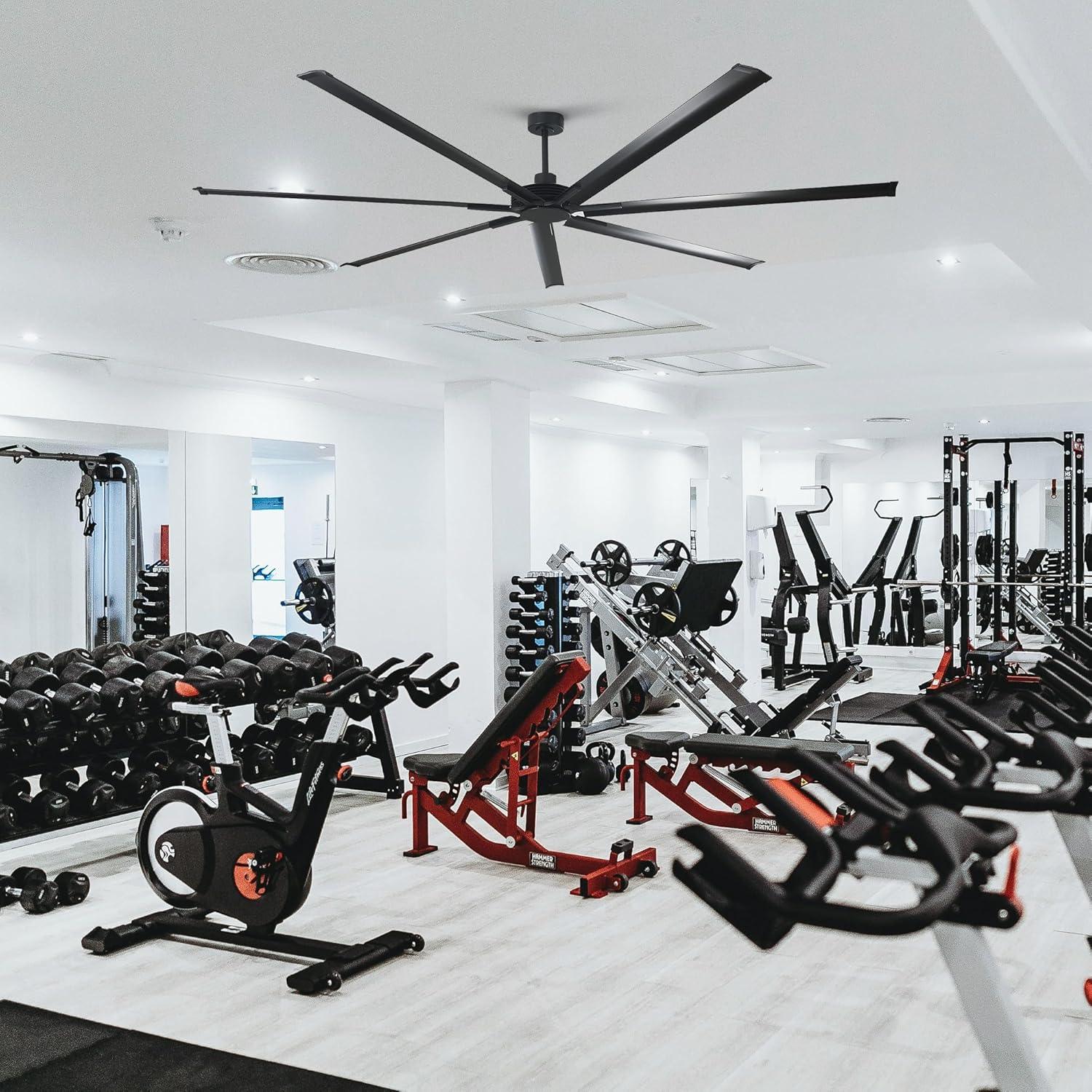 84 Inch 100 Inch Silent Storm Extra Large Ceiling Fan with Remote Control