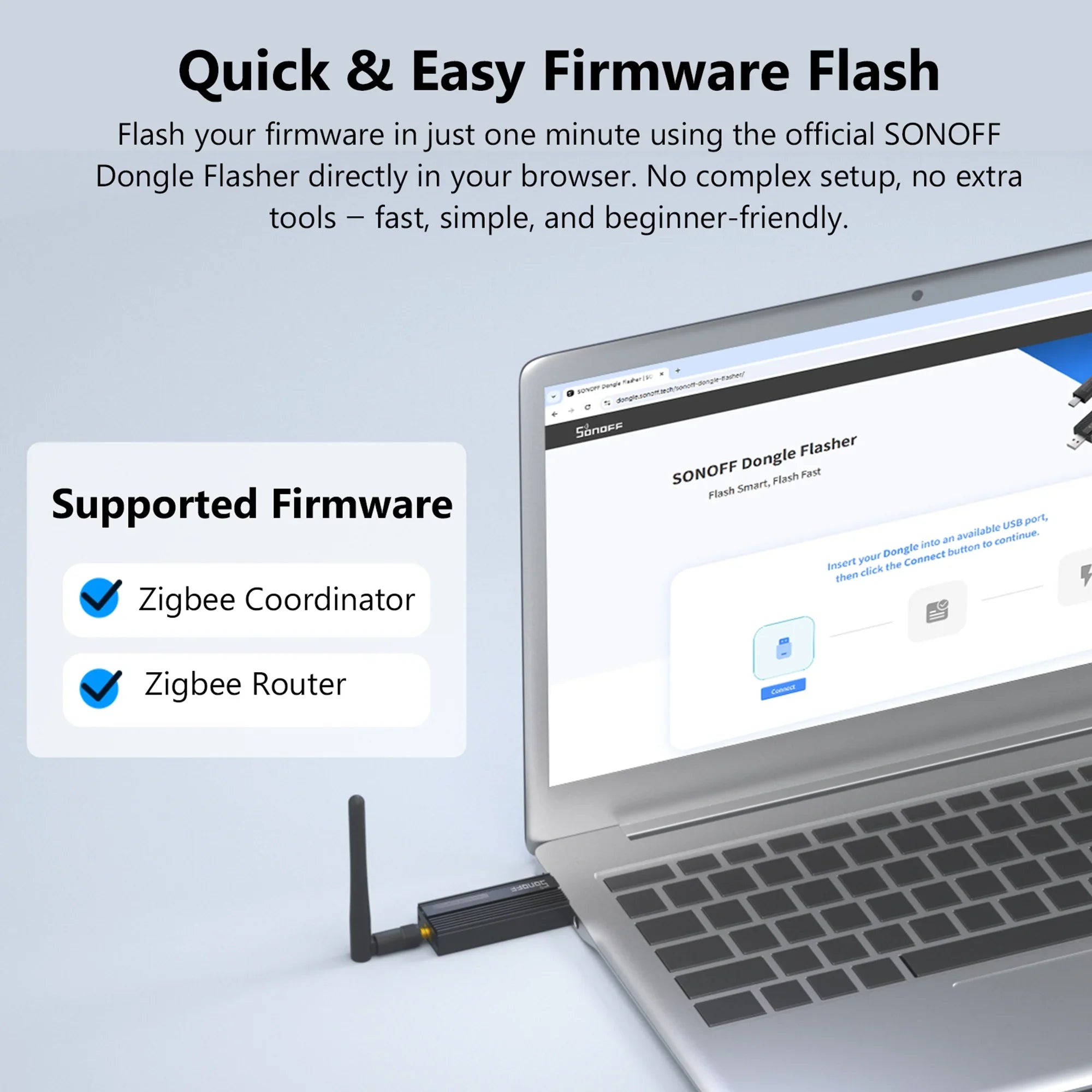 Zigbee 3.0 USB Dongle Plus for Home Assistant, IoBroker, Wireless Zigbee 3.0 USB Adapter