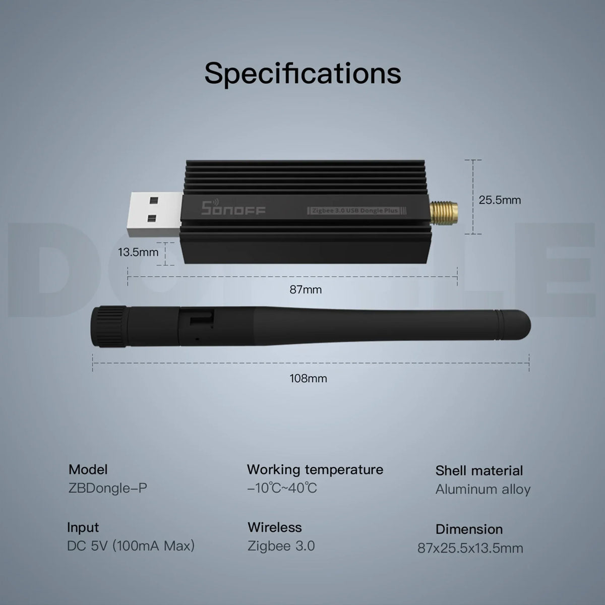 Zigbee 3.0 USB Dongle Plus for Home Assistant, IoBroker, Wireless Zigbee 3.0 USB Adapter
