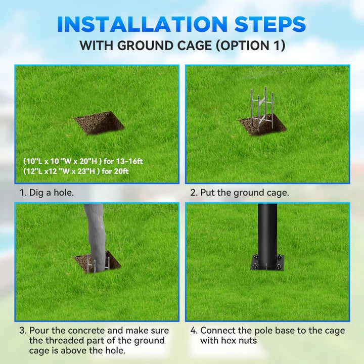 1800W solar street light with 20ft /16ft pole