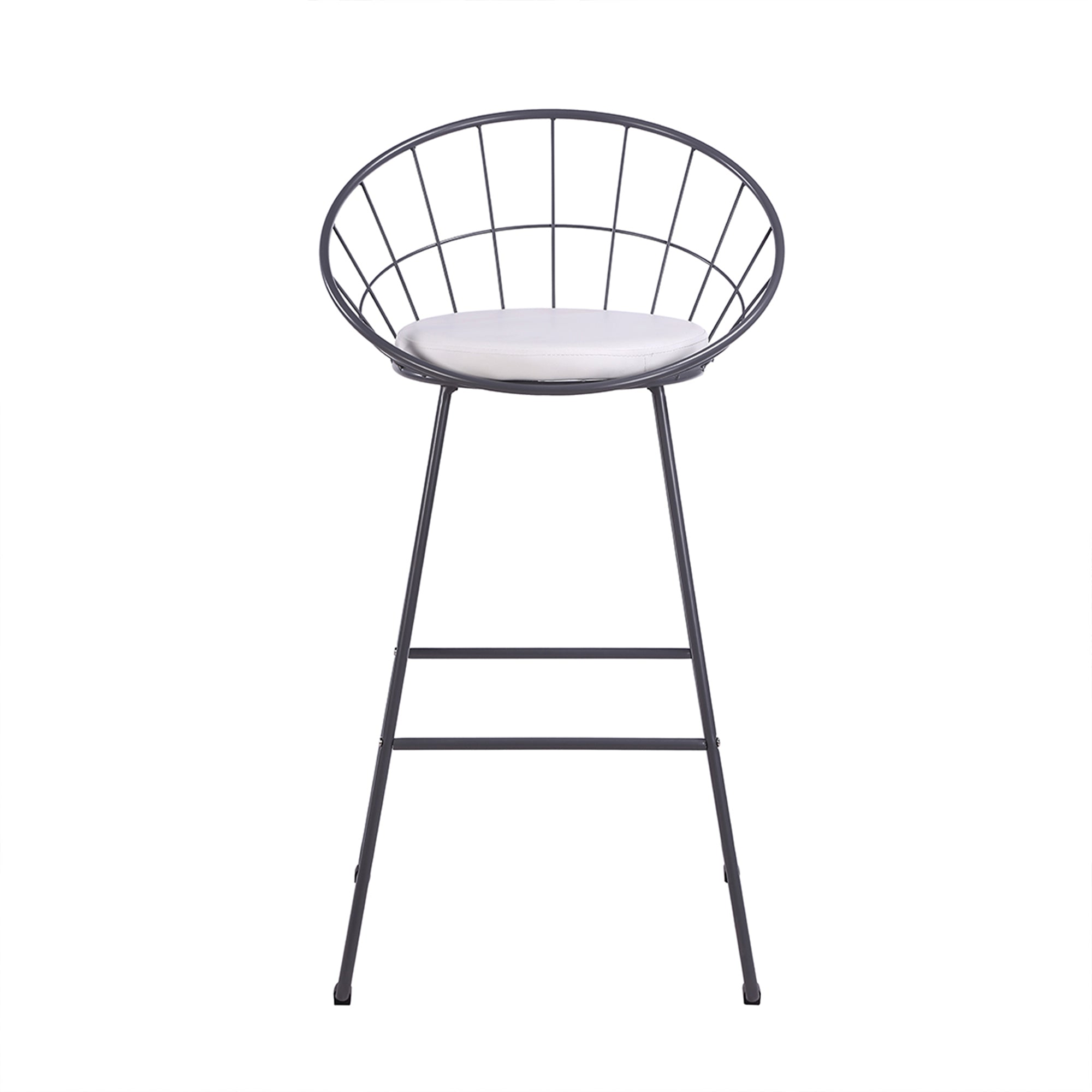 Set of 2 Nordic Bar Wrought Iron Stool Modern Minimalist Barstool