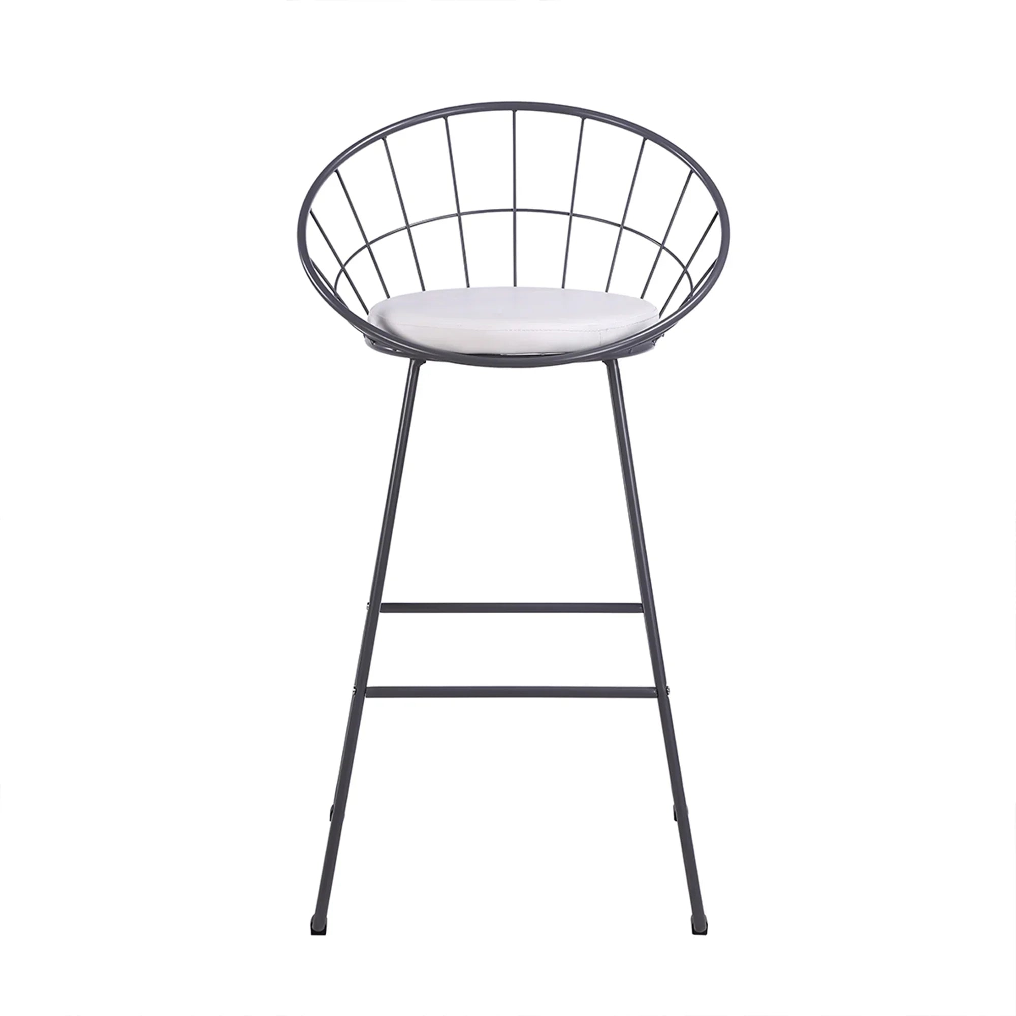 Set of 2 Nordic Bar Wrought Iron Stool Modern Minimalist Barstool