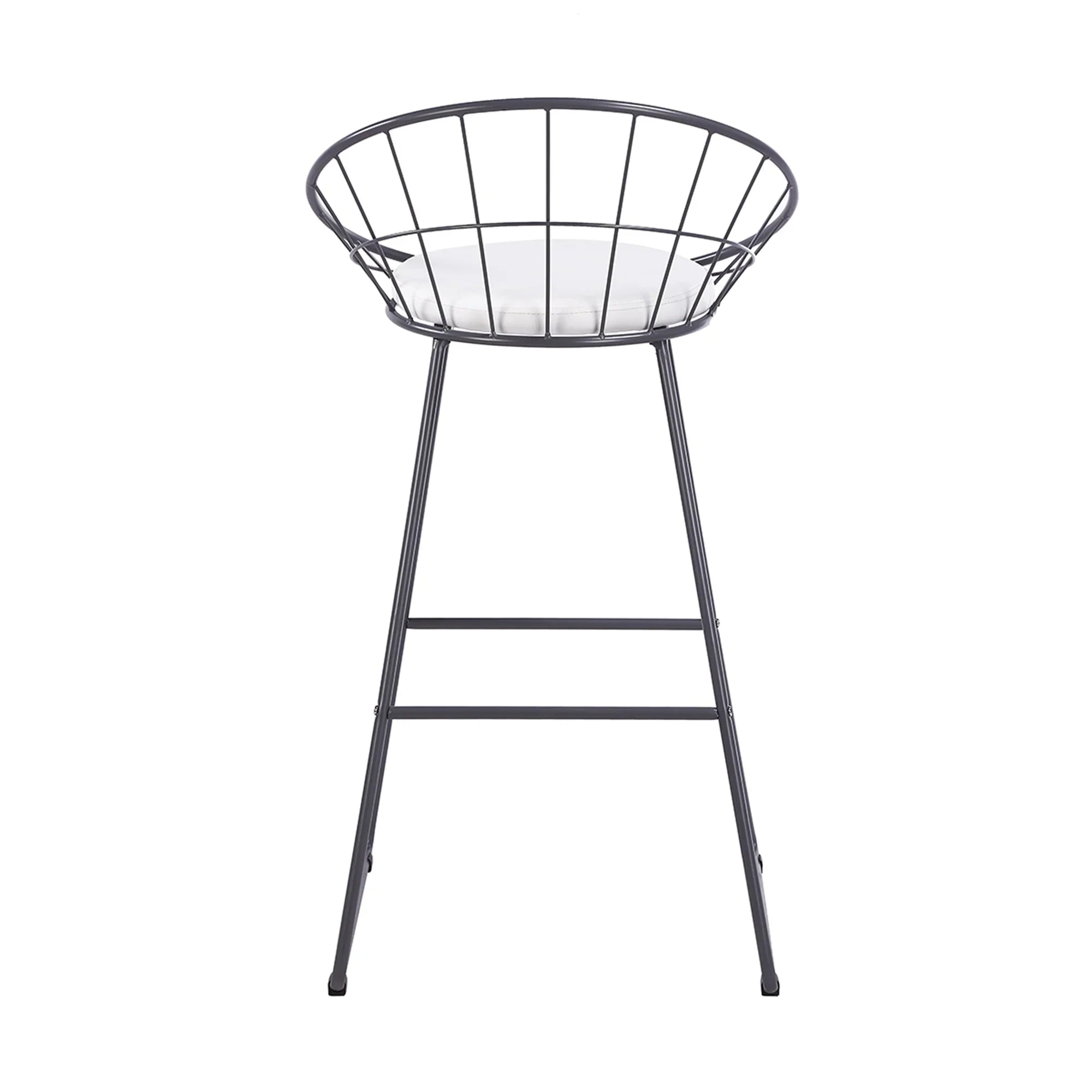 Set of 2 Nordic Bar Wrought Iron Stool Modern Minimalist Barstool