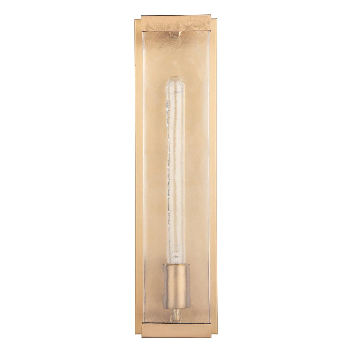 Adelman Gold Metal & Glass 1-Light Dimmable Wall Sconce